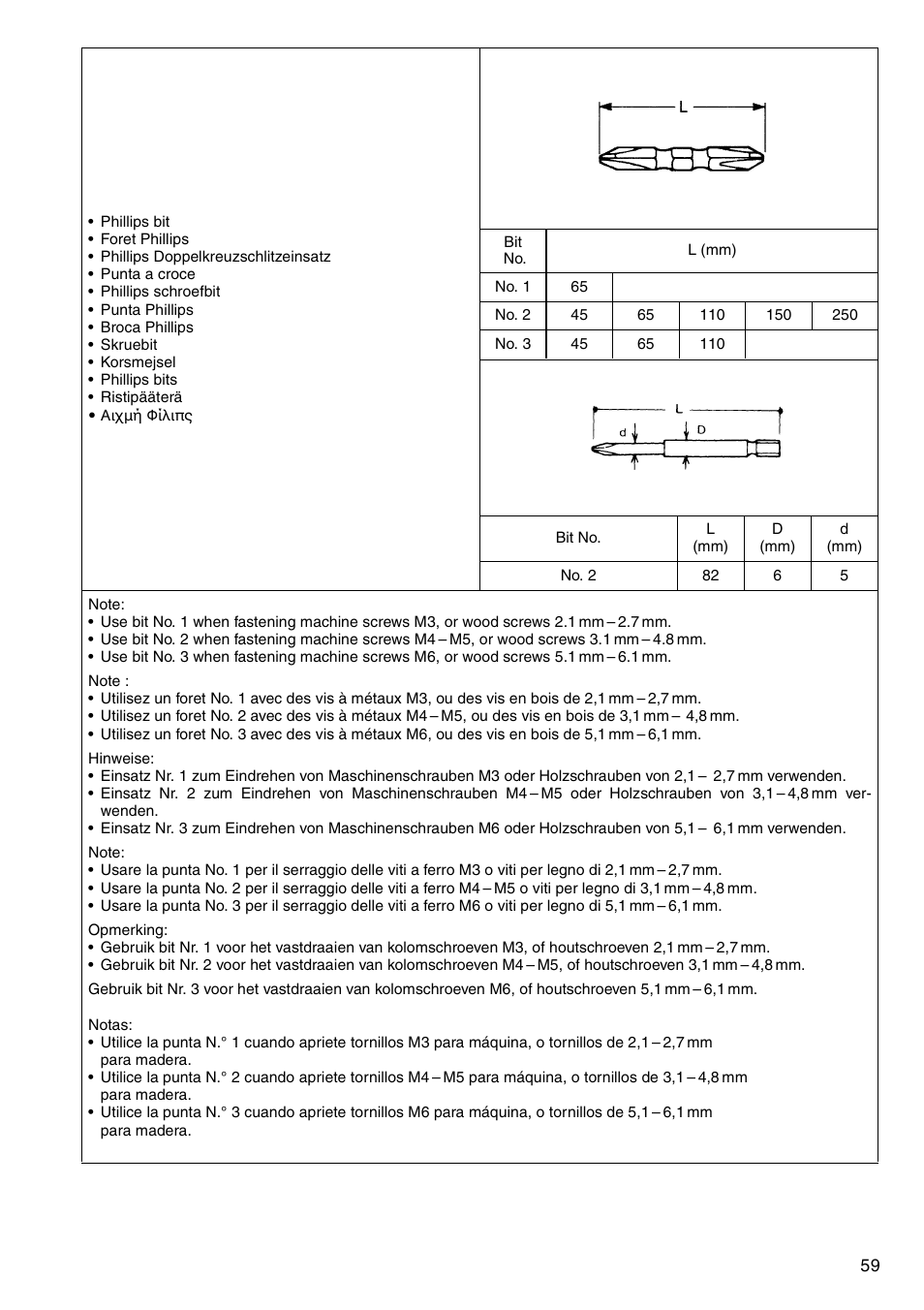 Makita 6347D User Manual | Page 59 / 68