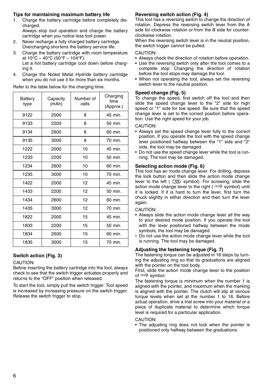 Makita 6347D User Manual | Page 6 / 68