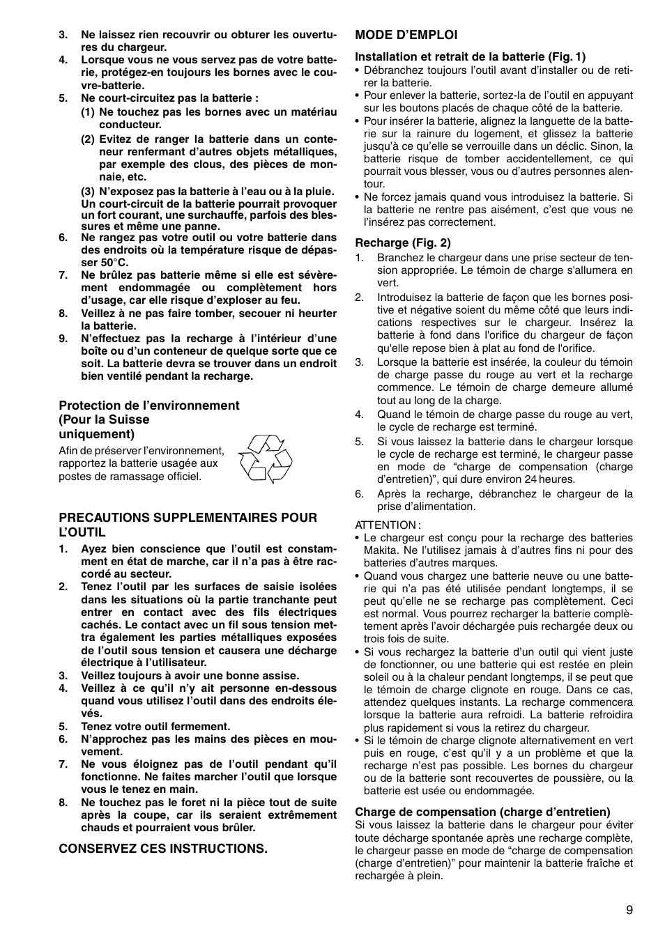 Makita 6347D User Manual | Page 9 / 68