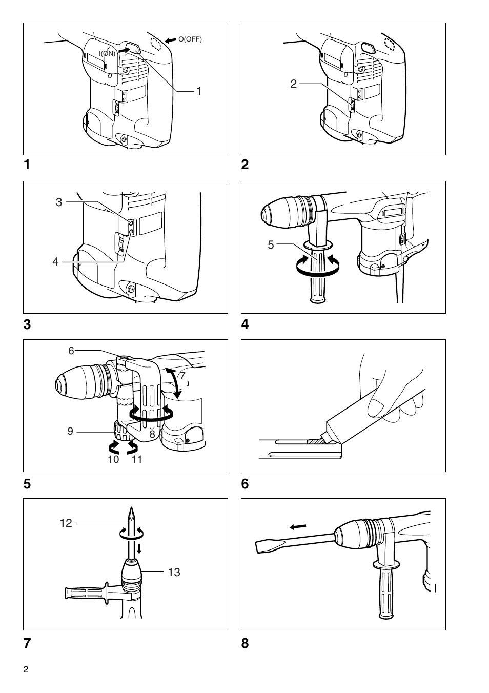 Makita HM0860C User Manual | Page 2 / 44
