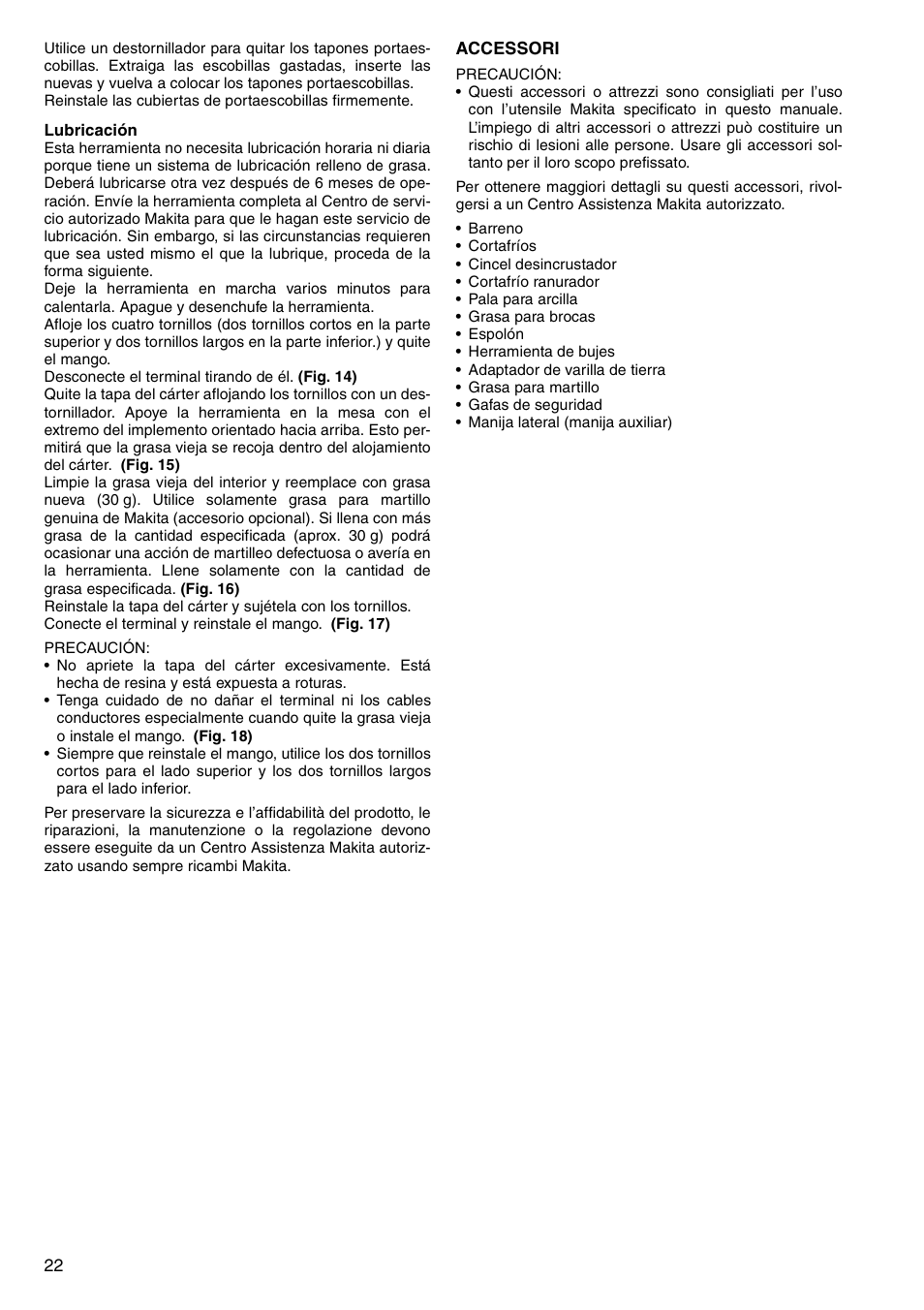 Makita HM0860C User Manual | Page 22 / 44