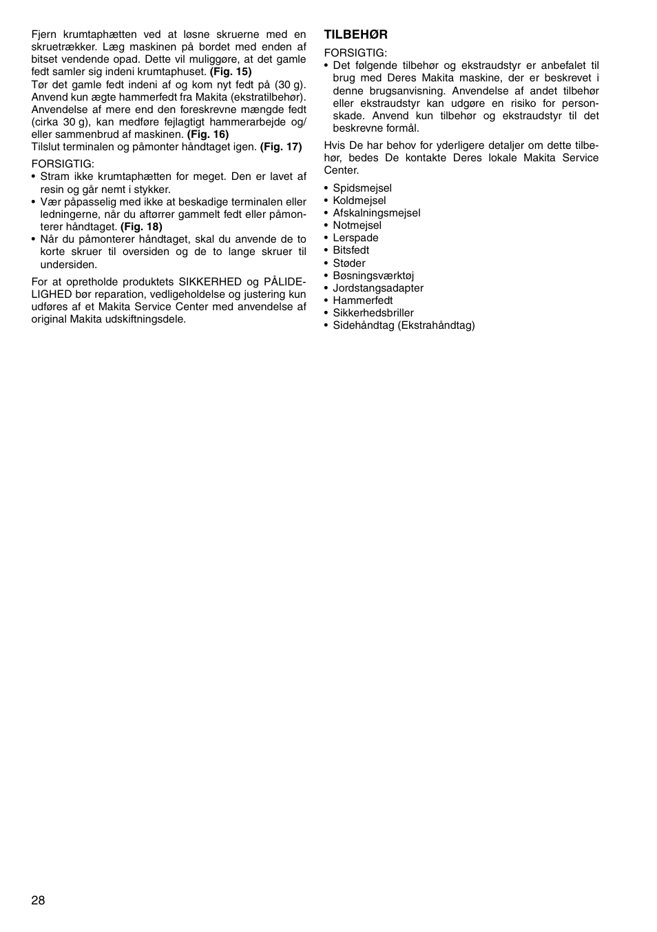 Makita HM0860C User Manual | Page 28 / 44