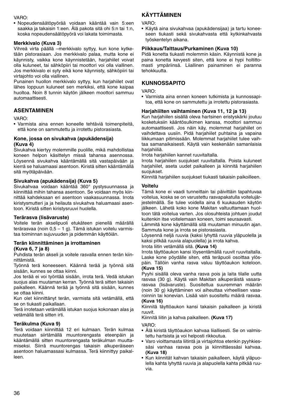 Makita HM0860C User Manual | Page 36 / 44