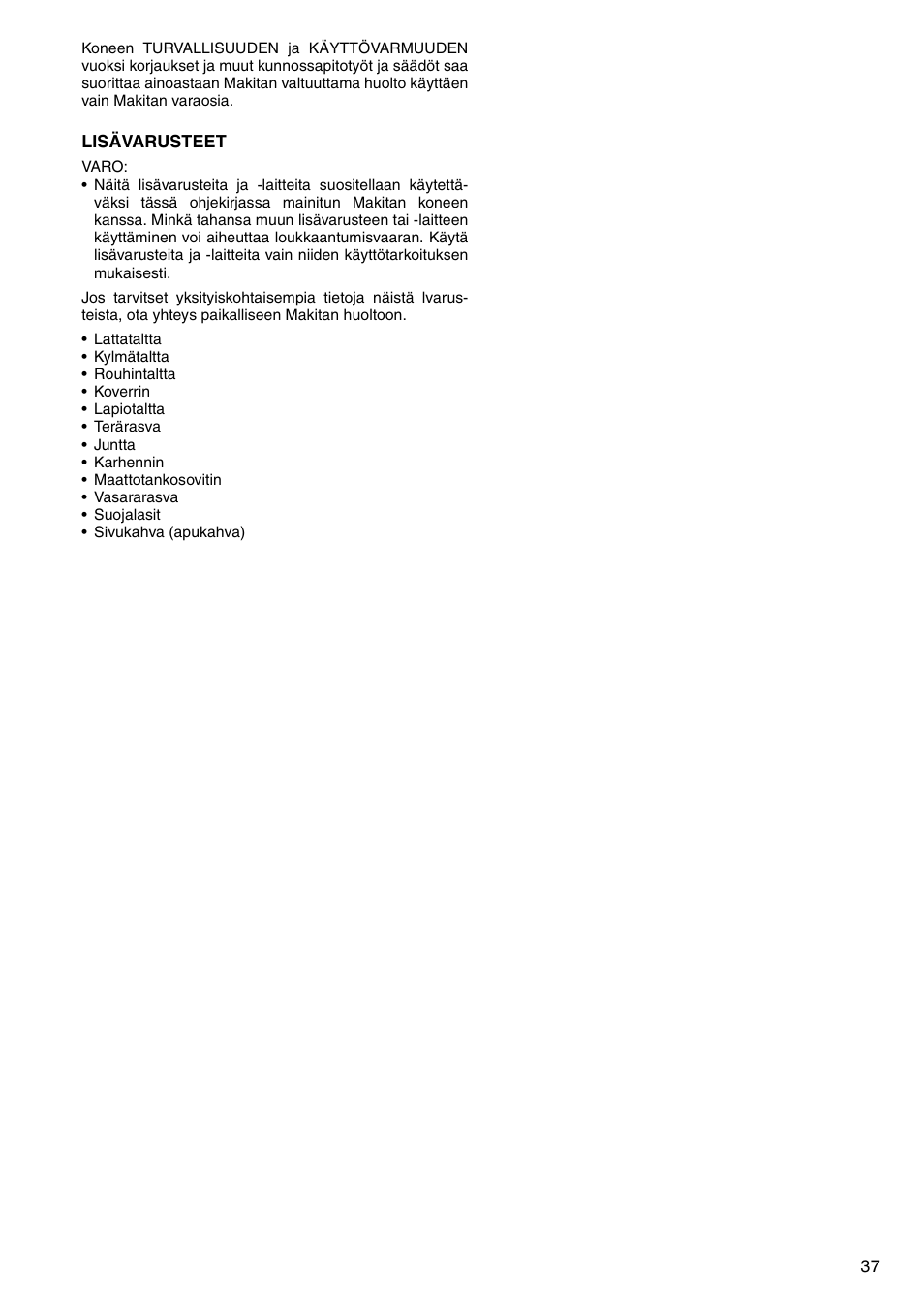 Makita HM0860C User Manual | Page 37 / 44
