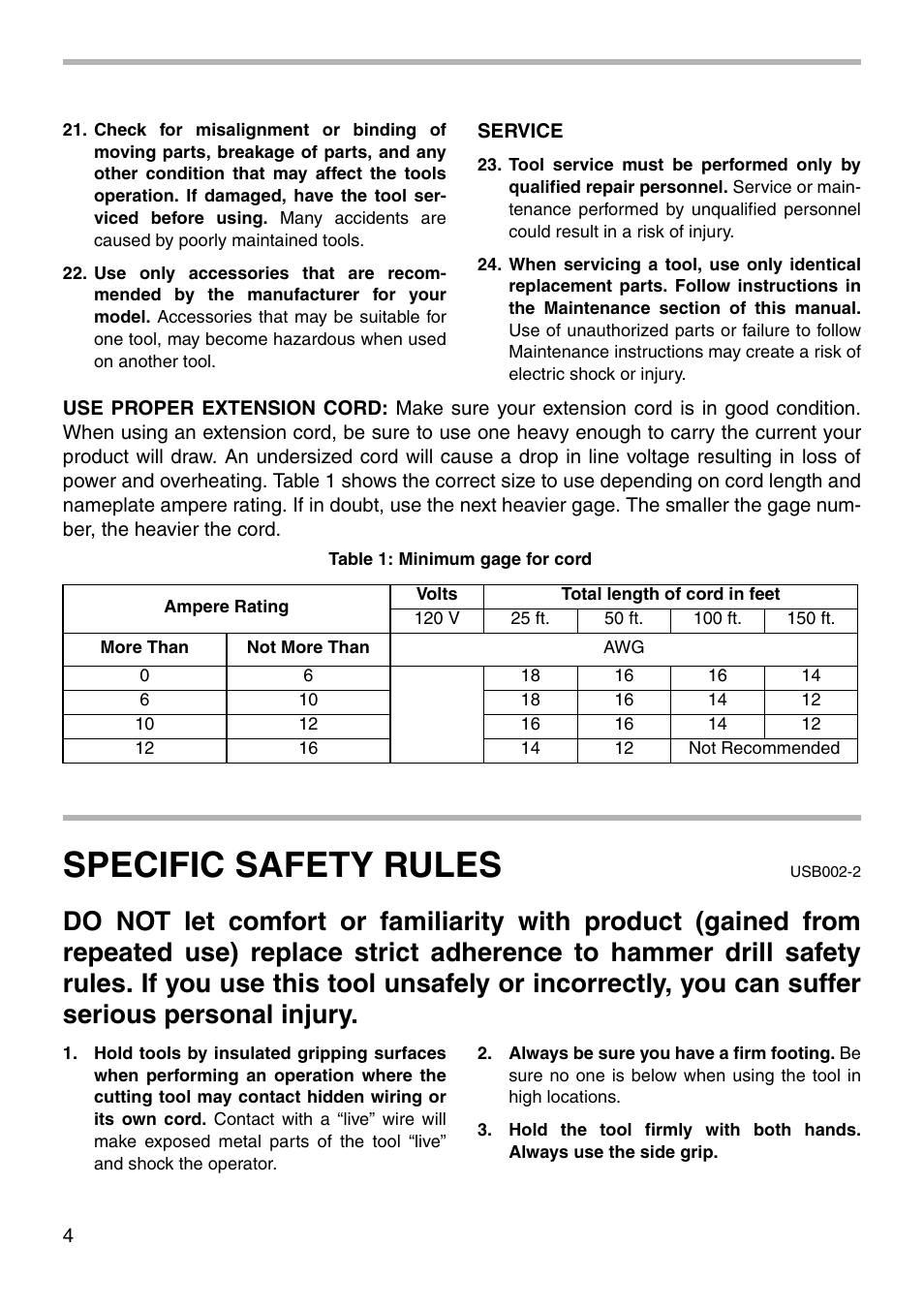 Specific safety rules | Makita HP2010N User Manual | Page 4 / 16