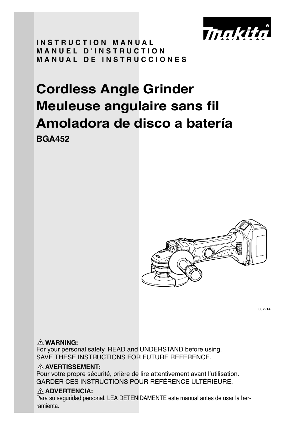 Makita BGA452 User Manual | 36 pages