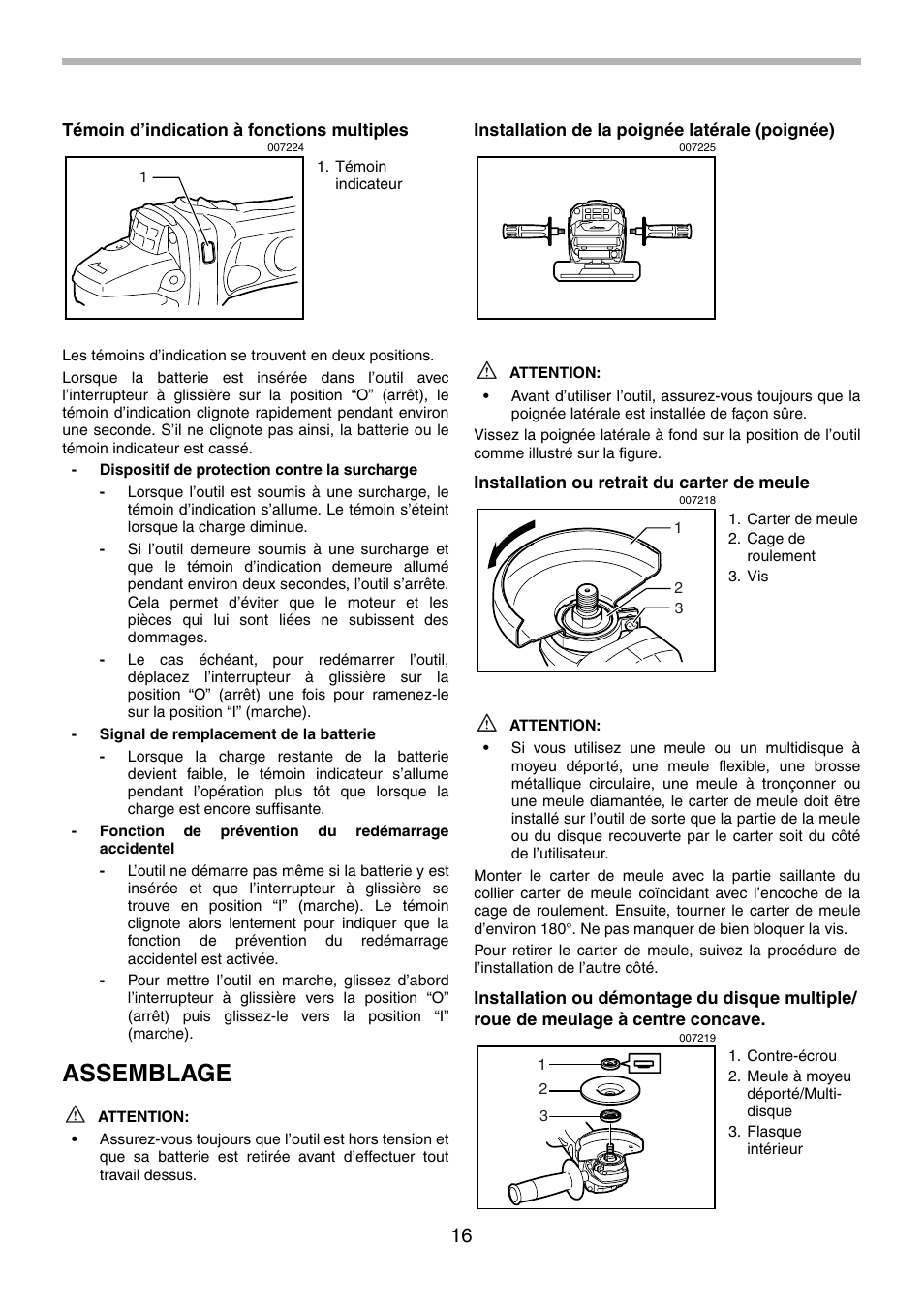 Assemblage | Makita BGA452 User Manual | Page 16 / 36