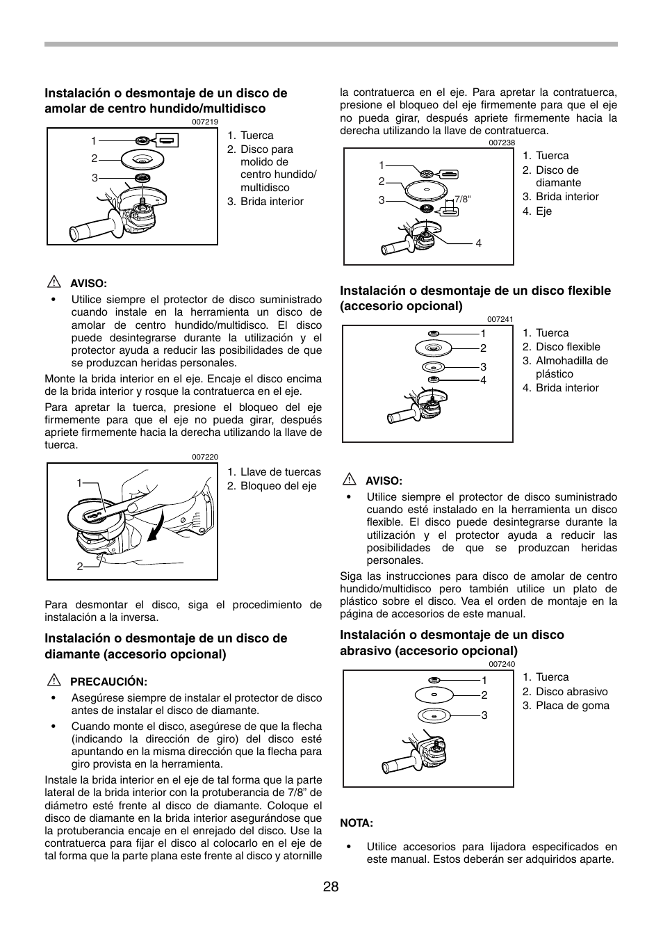 Makita BGA452 User Manual | Page 28 / 36