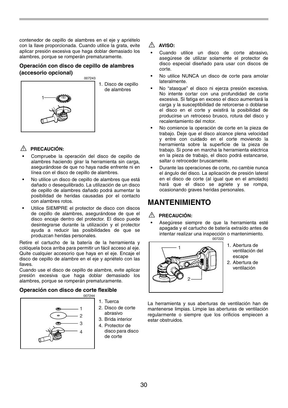 Mantenimiento | Makita BGA452 User Manual | Page 30 / 36