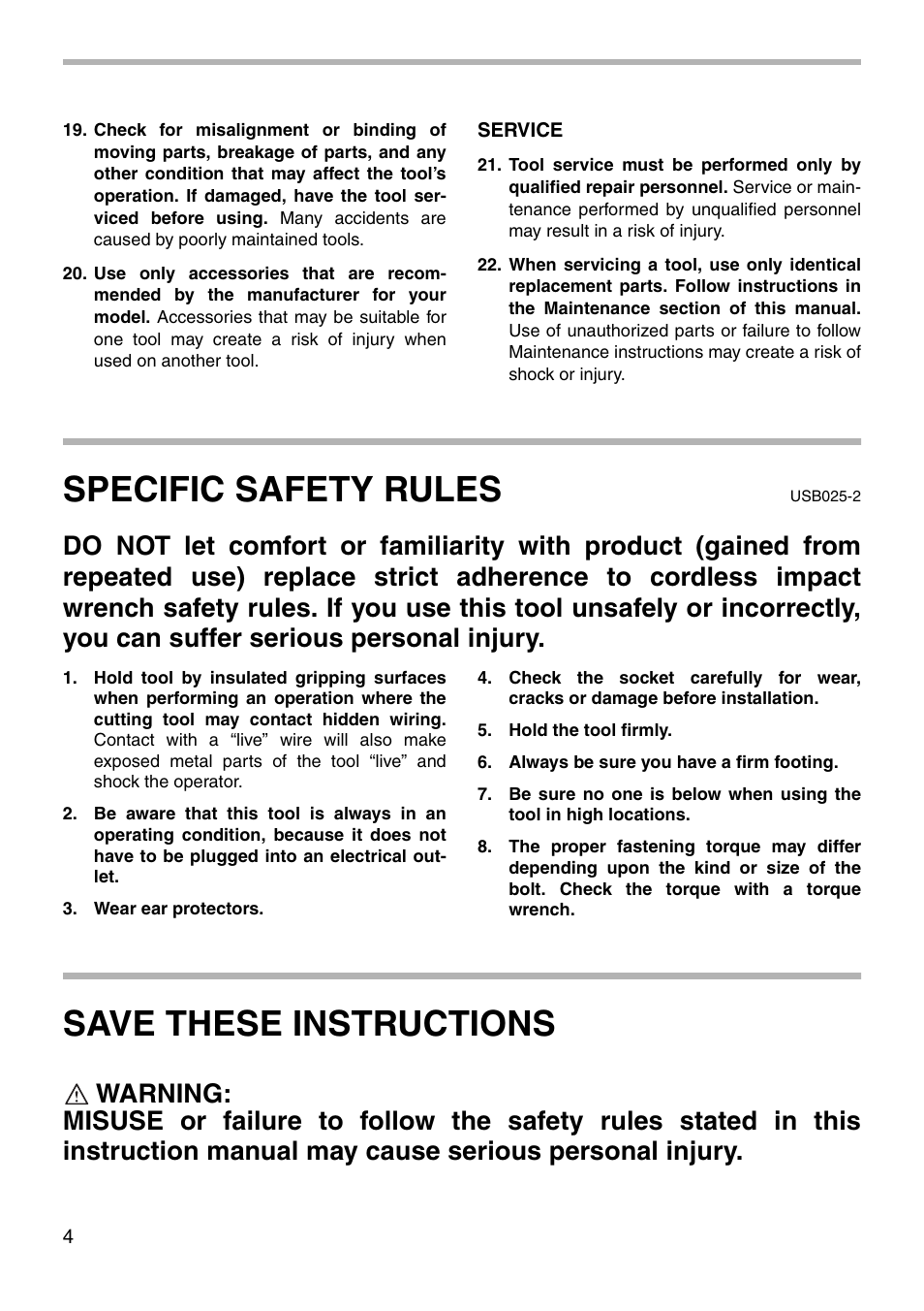 Specific safety rules, Save these instructions | Makita 6991D User Manual | Page 4 / 16