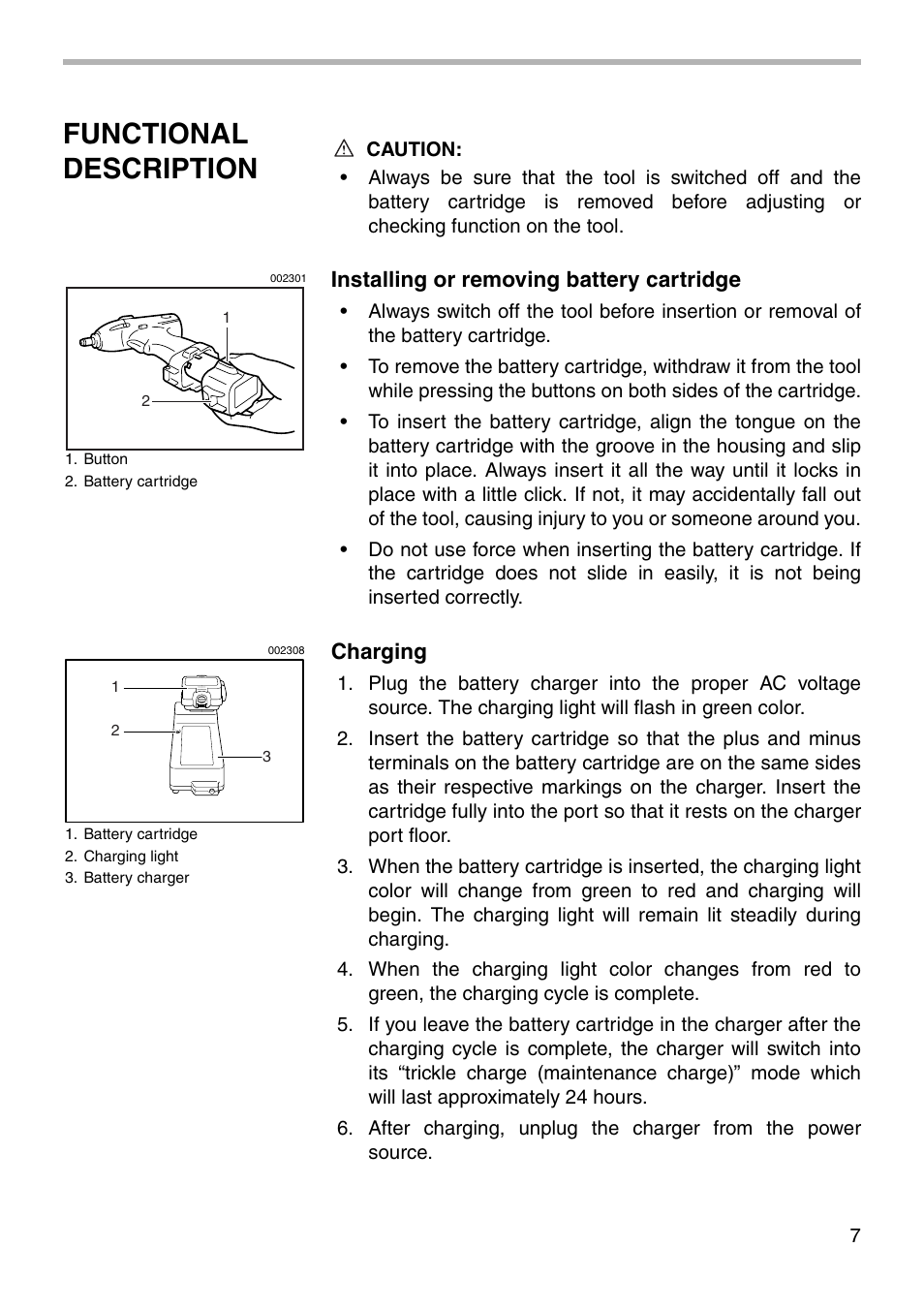 Functional description | Makita 6991D User Manual | Page 7 / 16