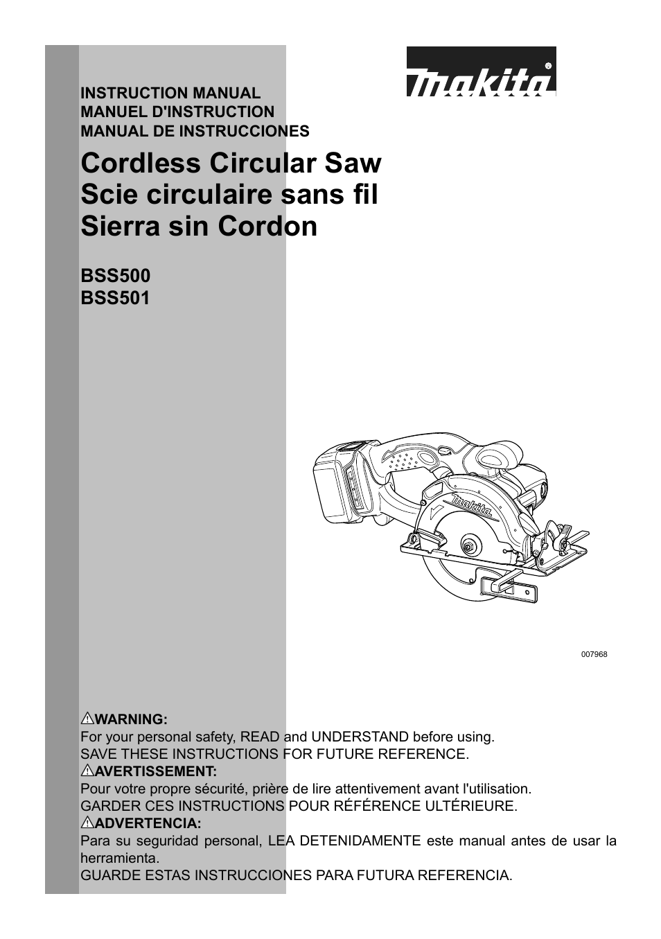 Makita BSS500 User Manual | 36 pages