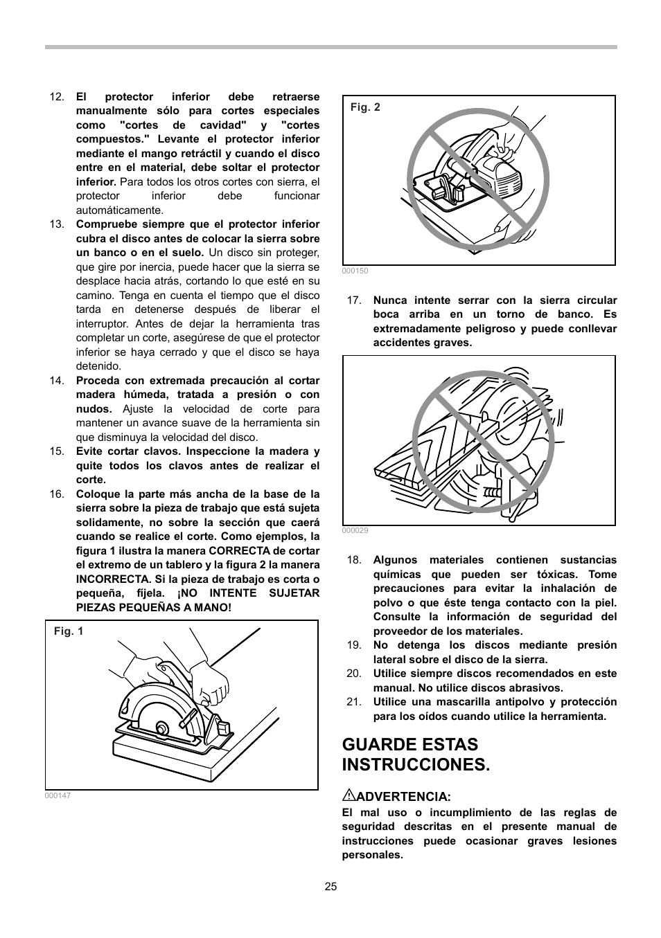 Guarde estas instrucciones | Makita 5008MGA User Manual | Page 25 / 32