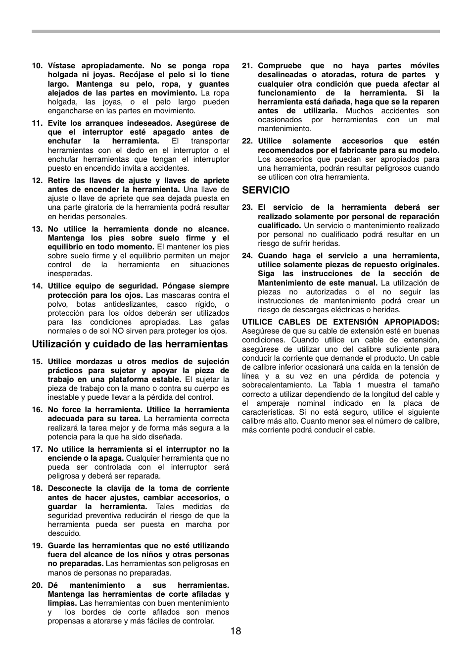 Utilización y cuidado de las herramientas, Servicio | Makita 3707F User Manual | Page 18 / 28