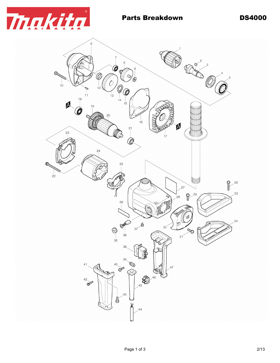 Makita DS4000 User Manual | 3 pages