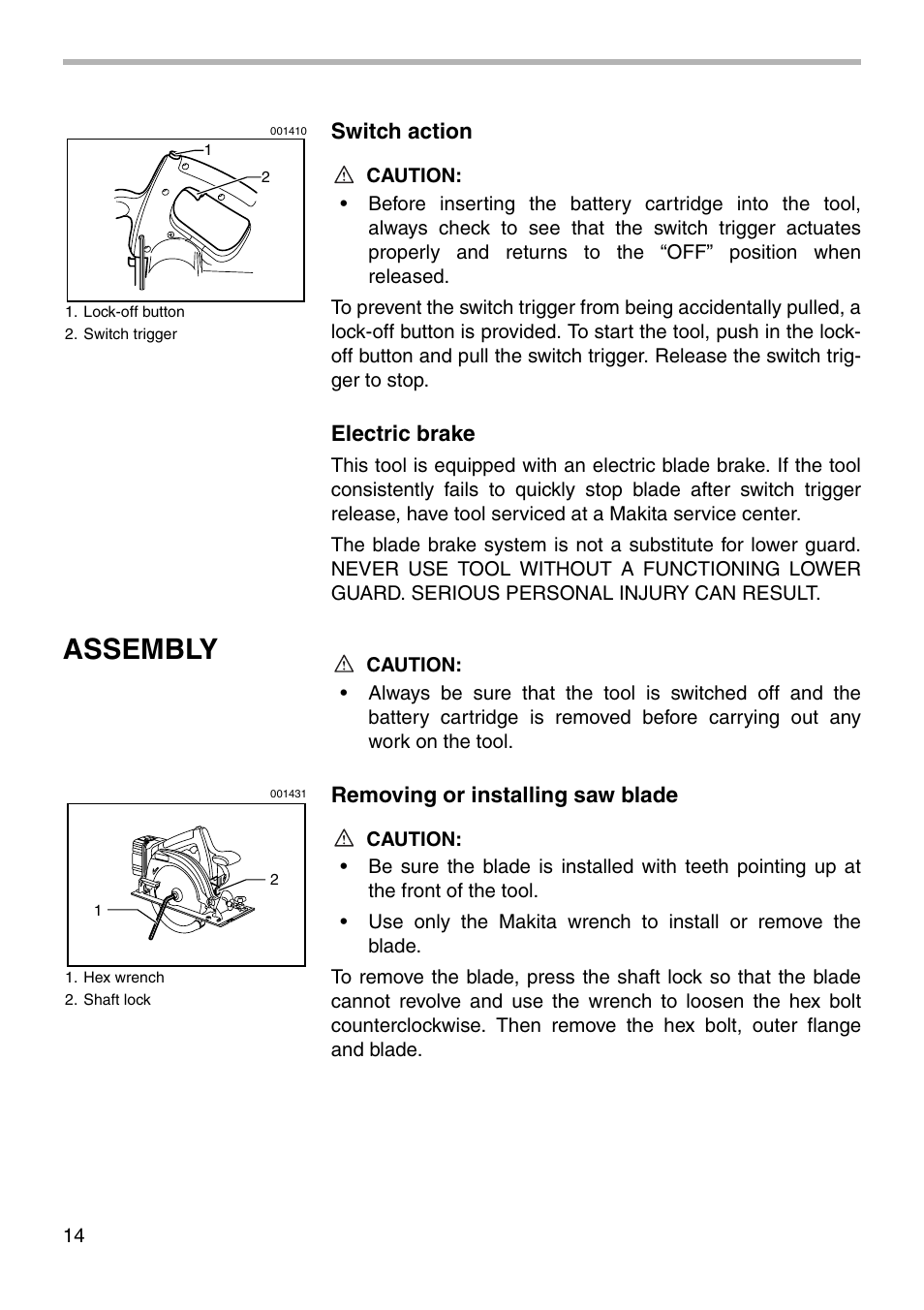 Assembly | Makita BSS730 User Manual | Page 14 / 24
