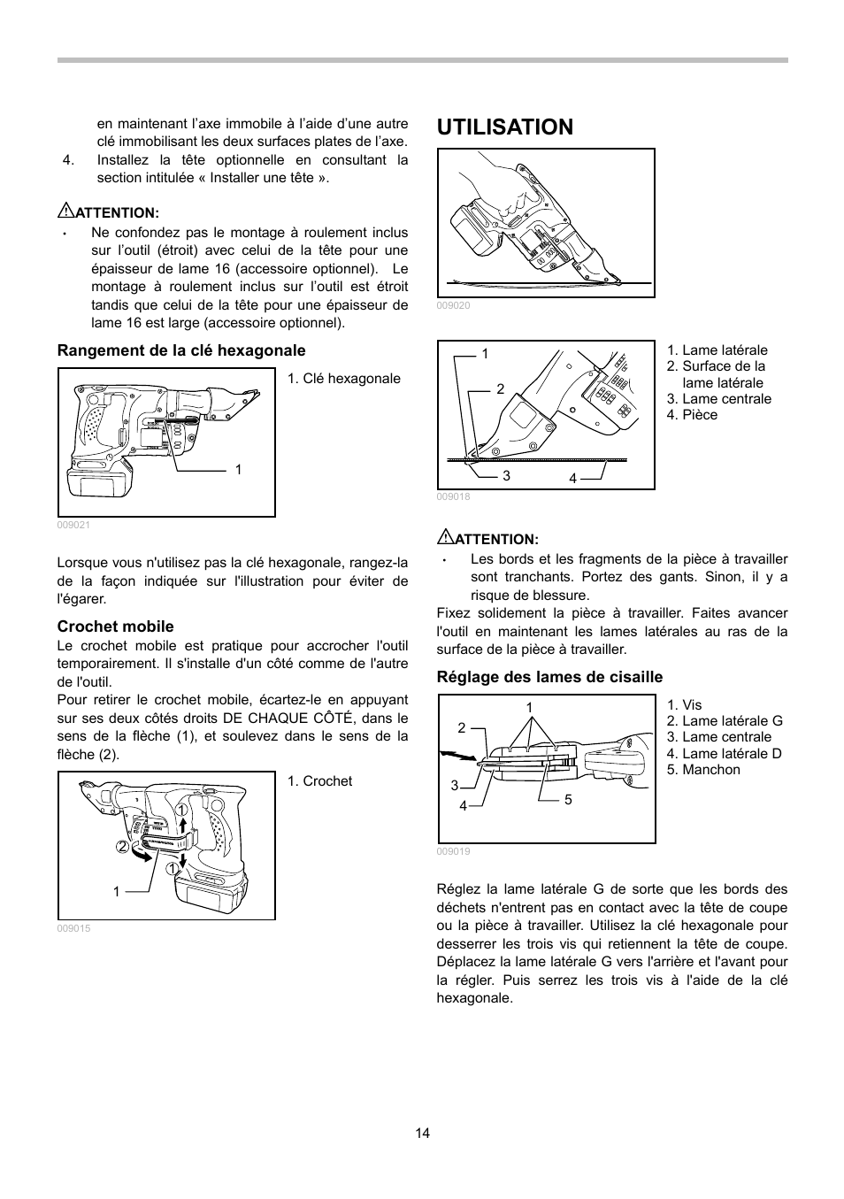 Utilisation | Makita BJS130 User Manual | Page 14 / 28