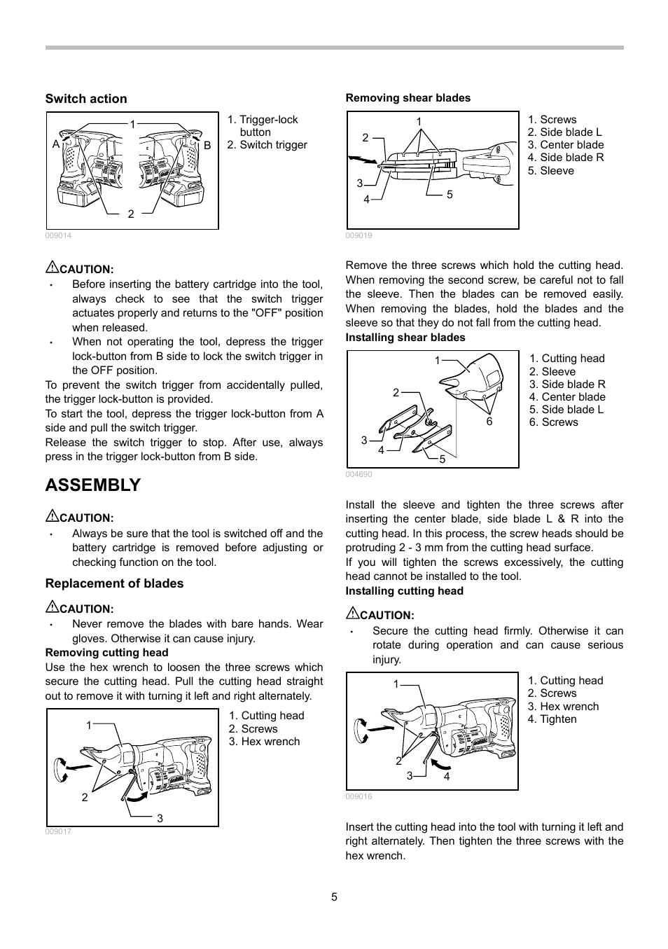 Assembly | Makita BJS130 User Manual | Page 5 / 28