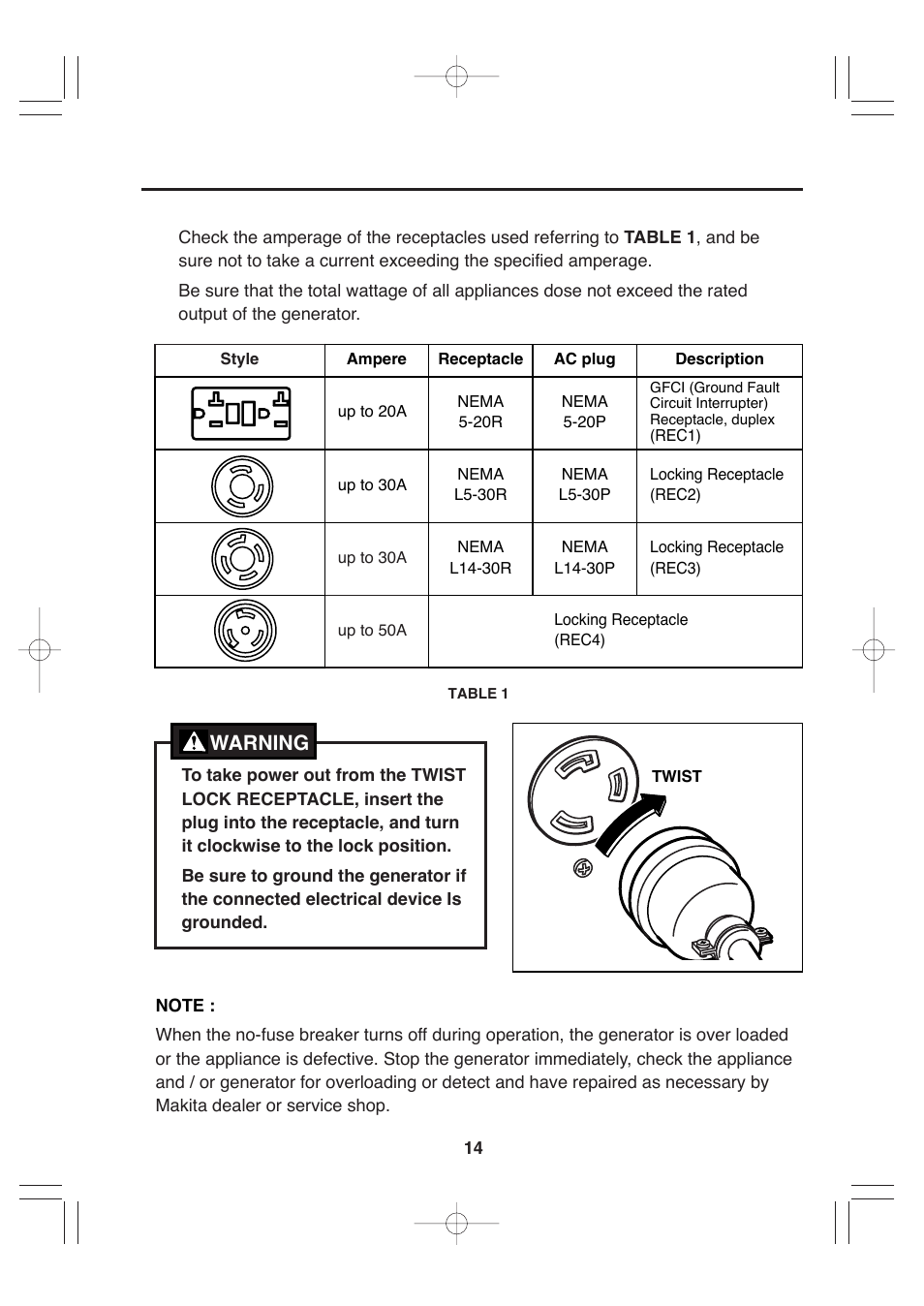 Warning | Makita G12010R User Manual | Page 25 / 44