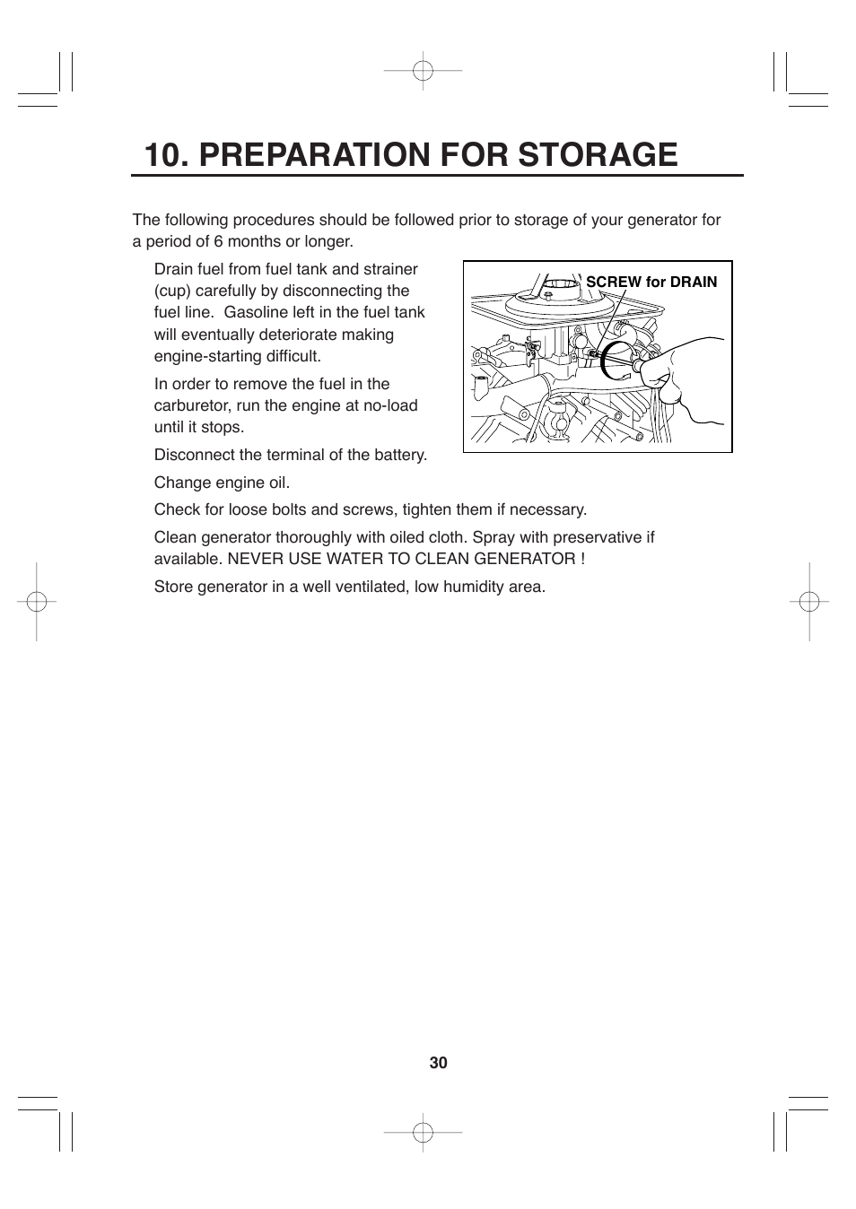 Preparation for storage | Makita G12010R User Manual | Page 41 / 44