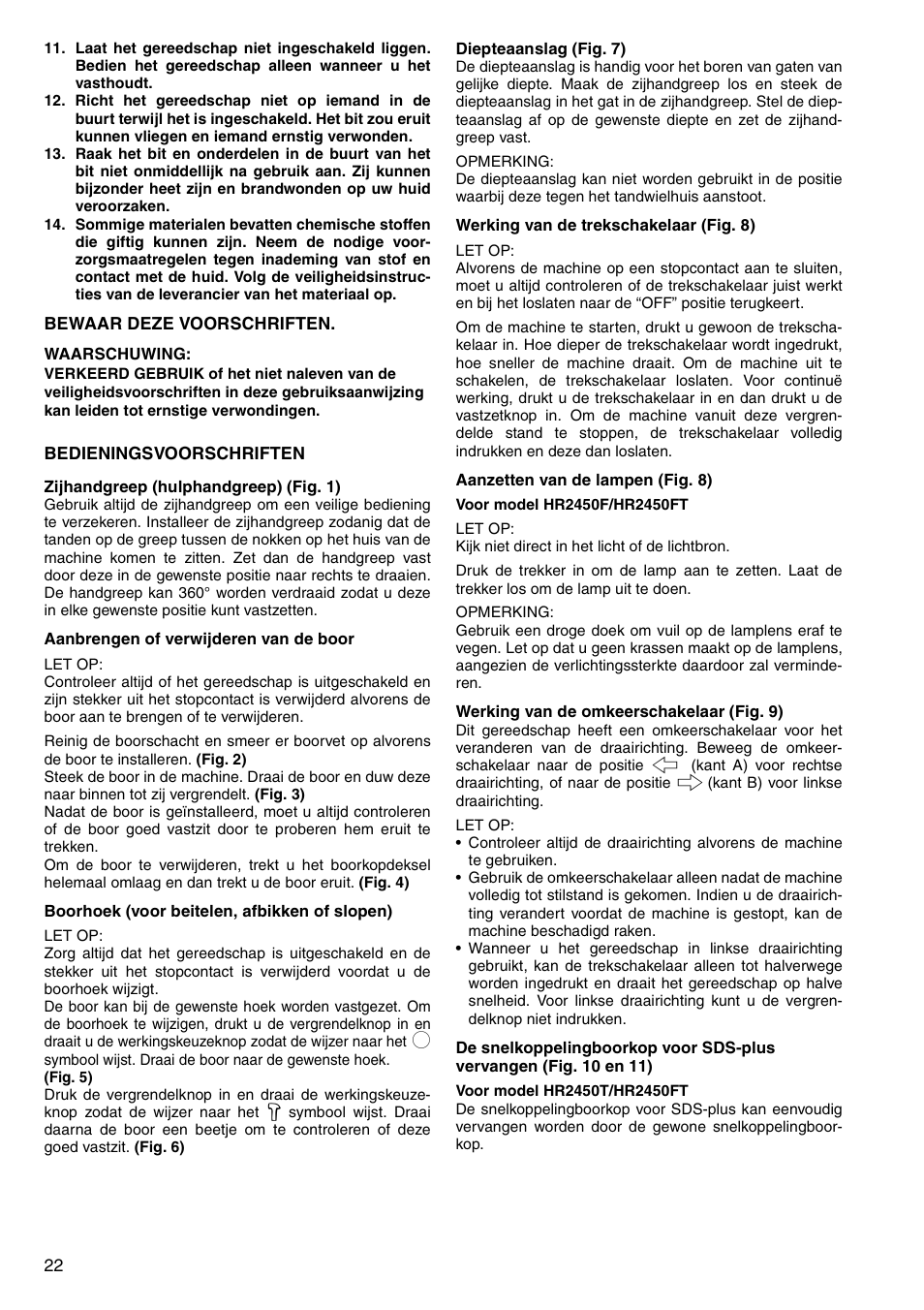 Makita HR2450X User Manual | Page 10 / 19