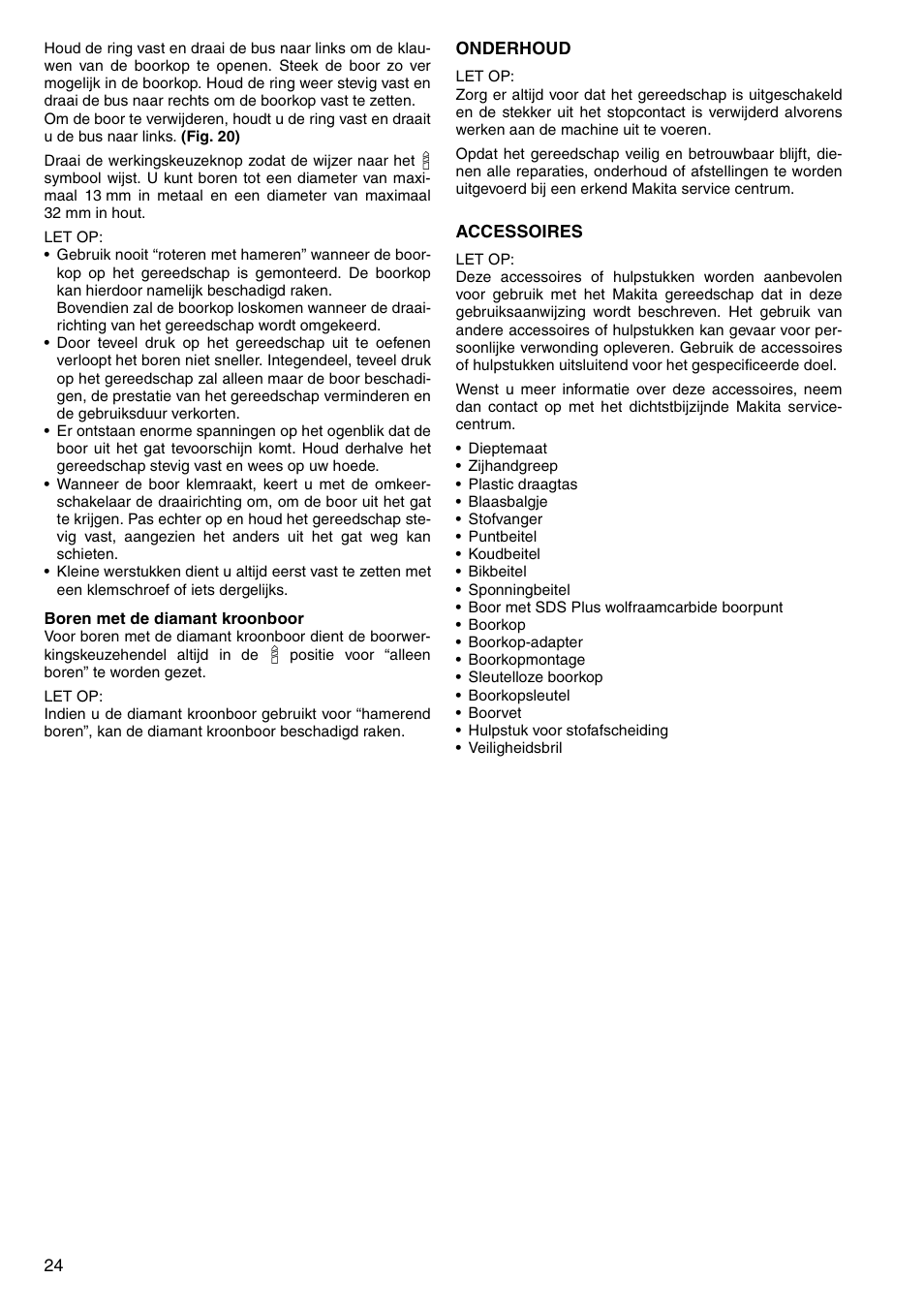 Makita HR2450X User Manual | Page 12 / 19