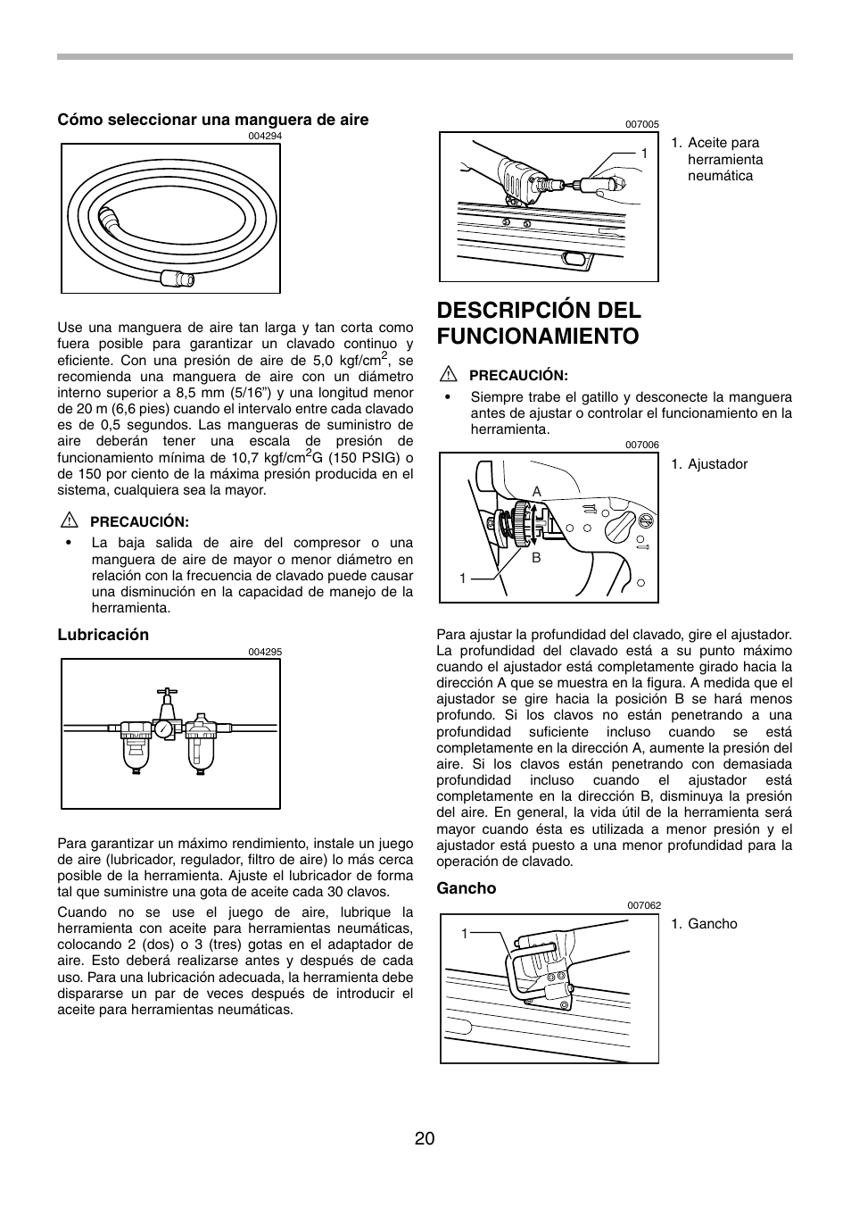 Descripción del funcionamiento | Makita AN943 User Manual | Page 20 / 28