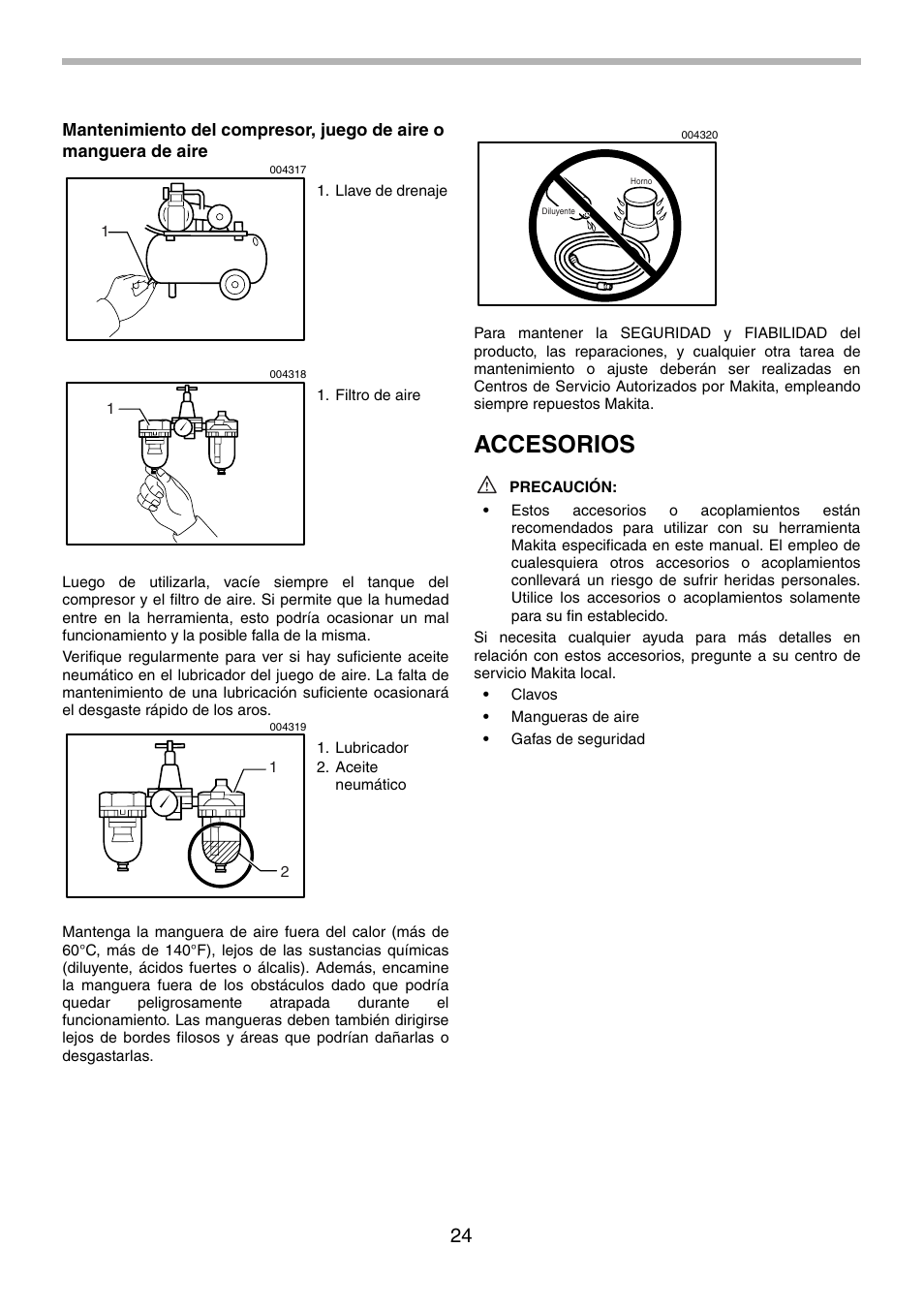 Accesorios | Makita AN943 User Manual | Page 24 / 28