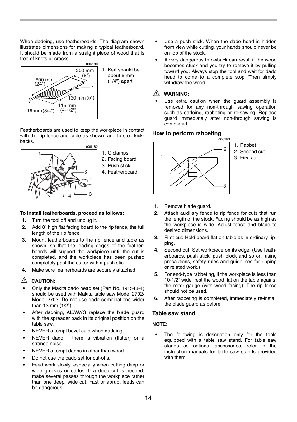 Makita 2702X1 User Manual | Page 14 / 48