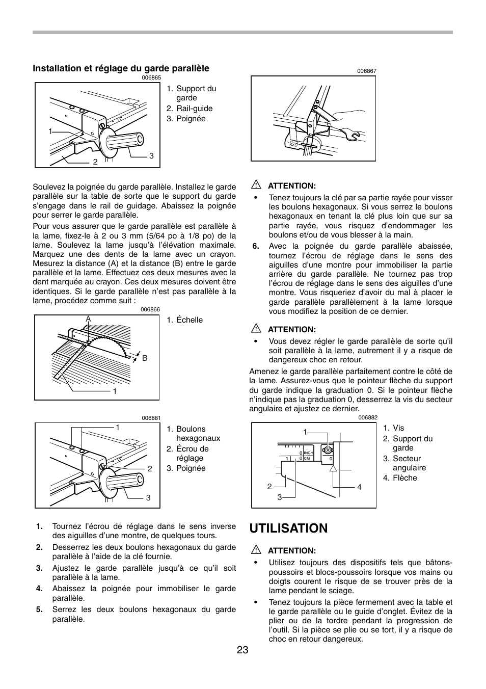 Utilisation | Makita 2702X1 User Manual | Page 23 / 48