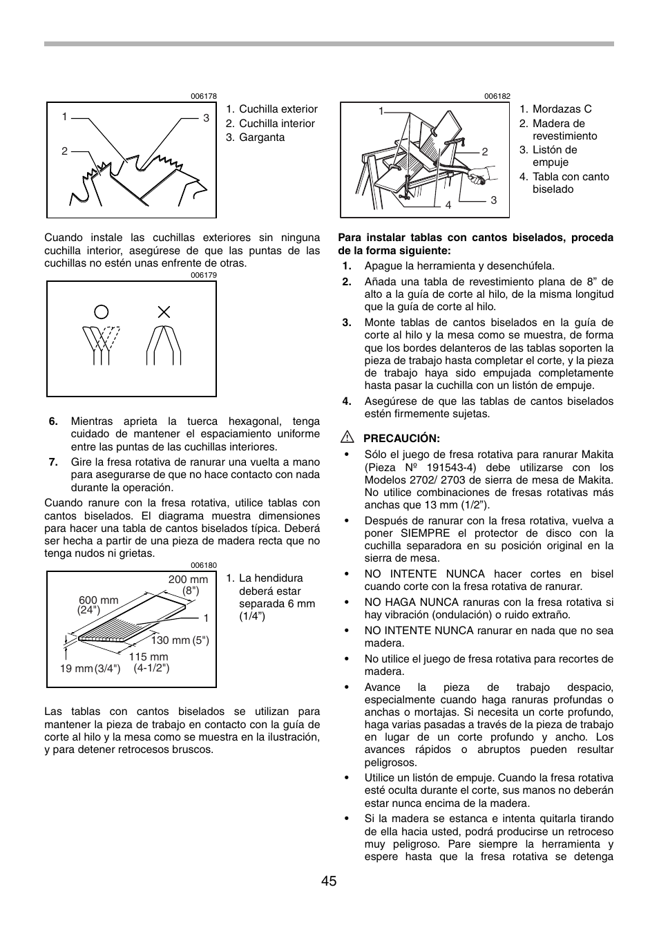 Makita 2702X1 User Manual | Page 45 / 48