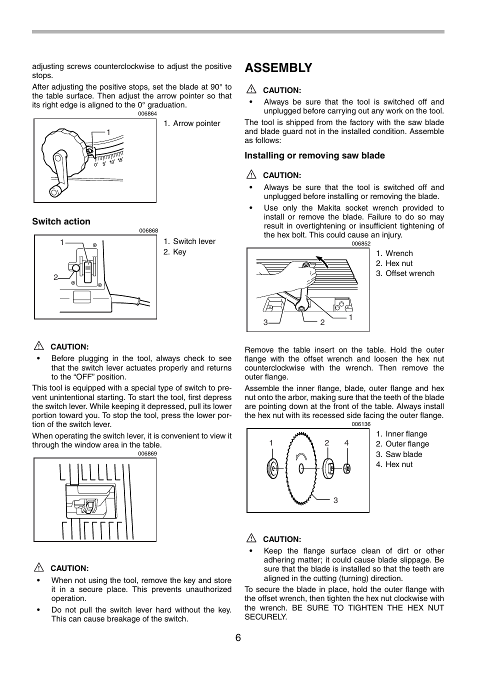 Assembly | Makita 2702X1 User Manual | Page 6 / 48