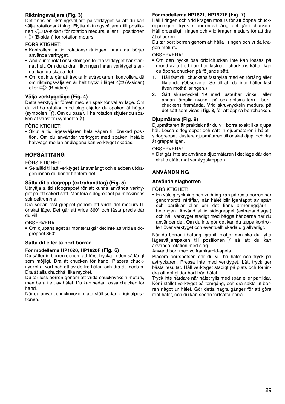 Makita HP1620 User Manual | Page 29 / 44