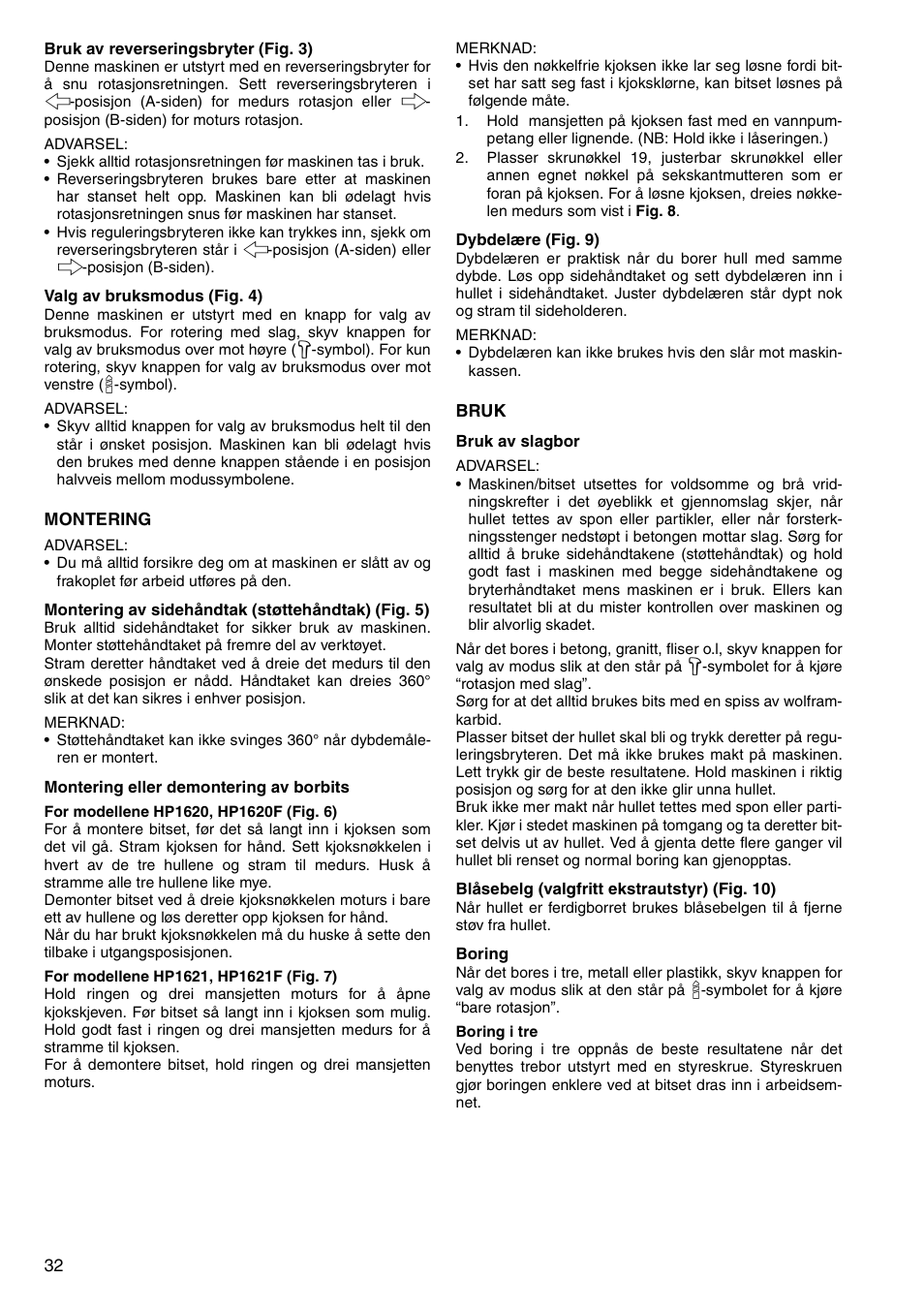 Makita HP1620 User Manual | Page 32 / 44