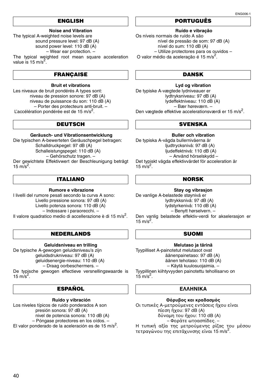 Makita HP1620 User Manual | Page 40 / 44