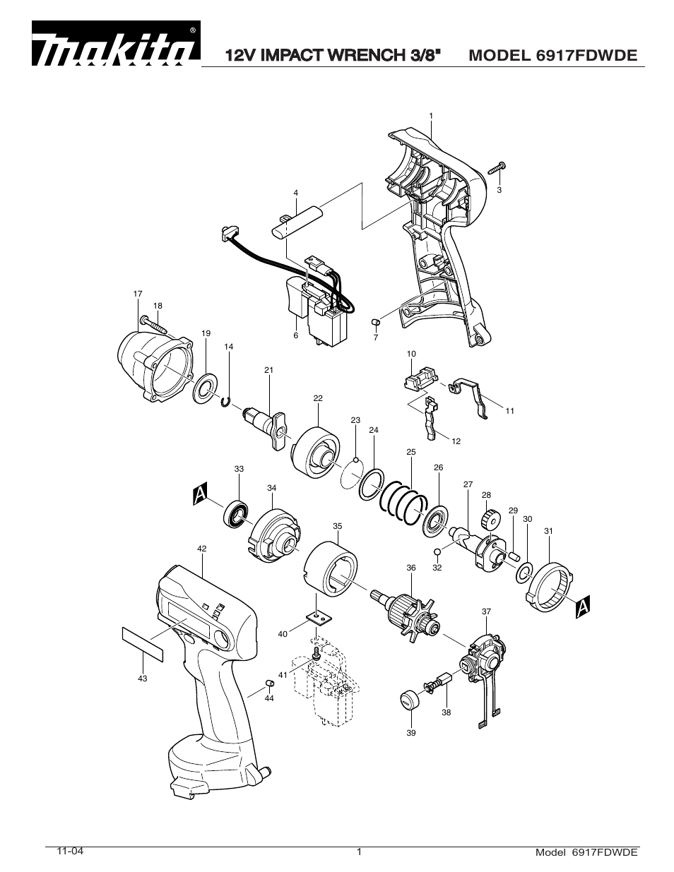 Makita 6917FDWDE User Manual | 2 pages