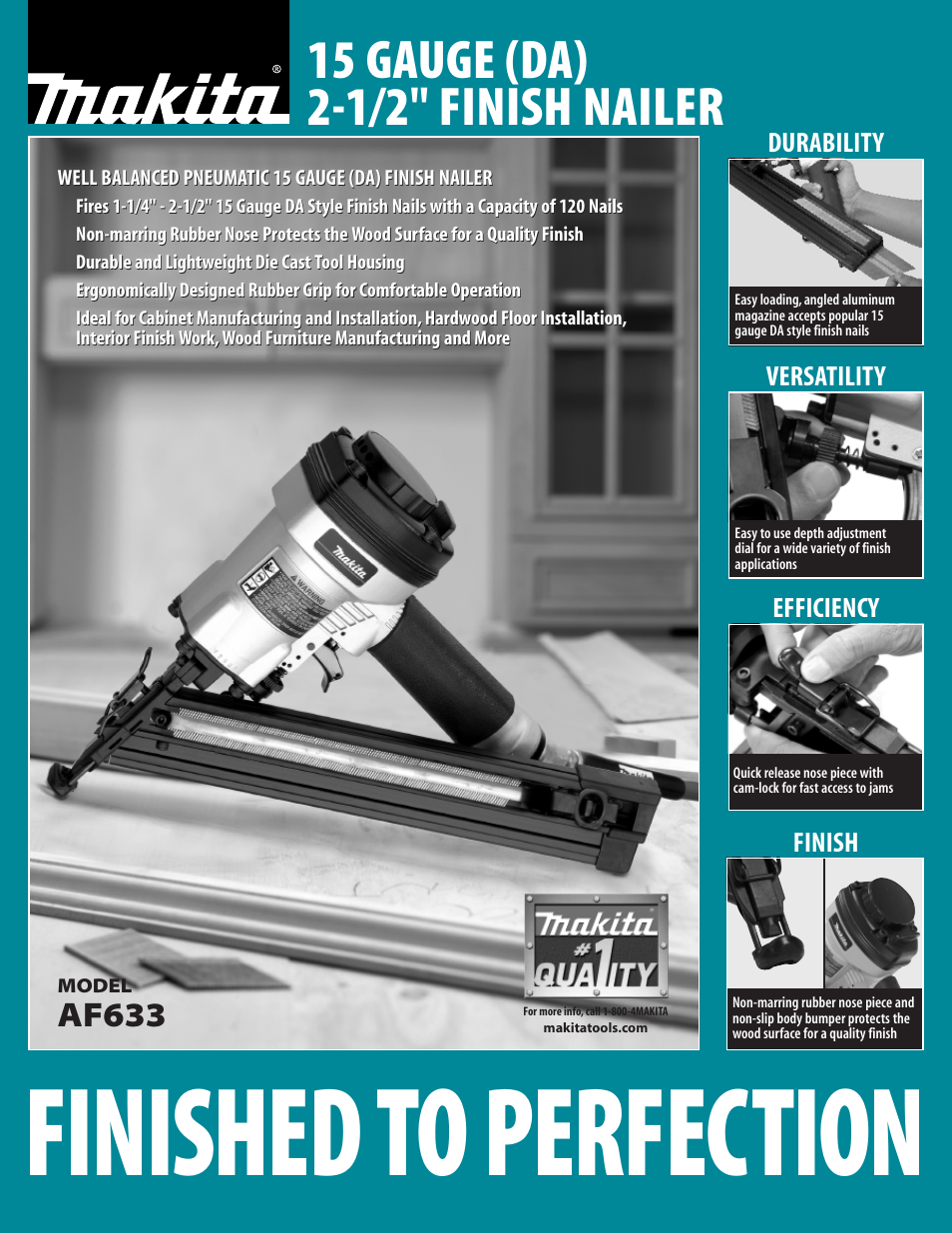 Makita AF633 User Manual | 2 pages