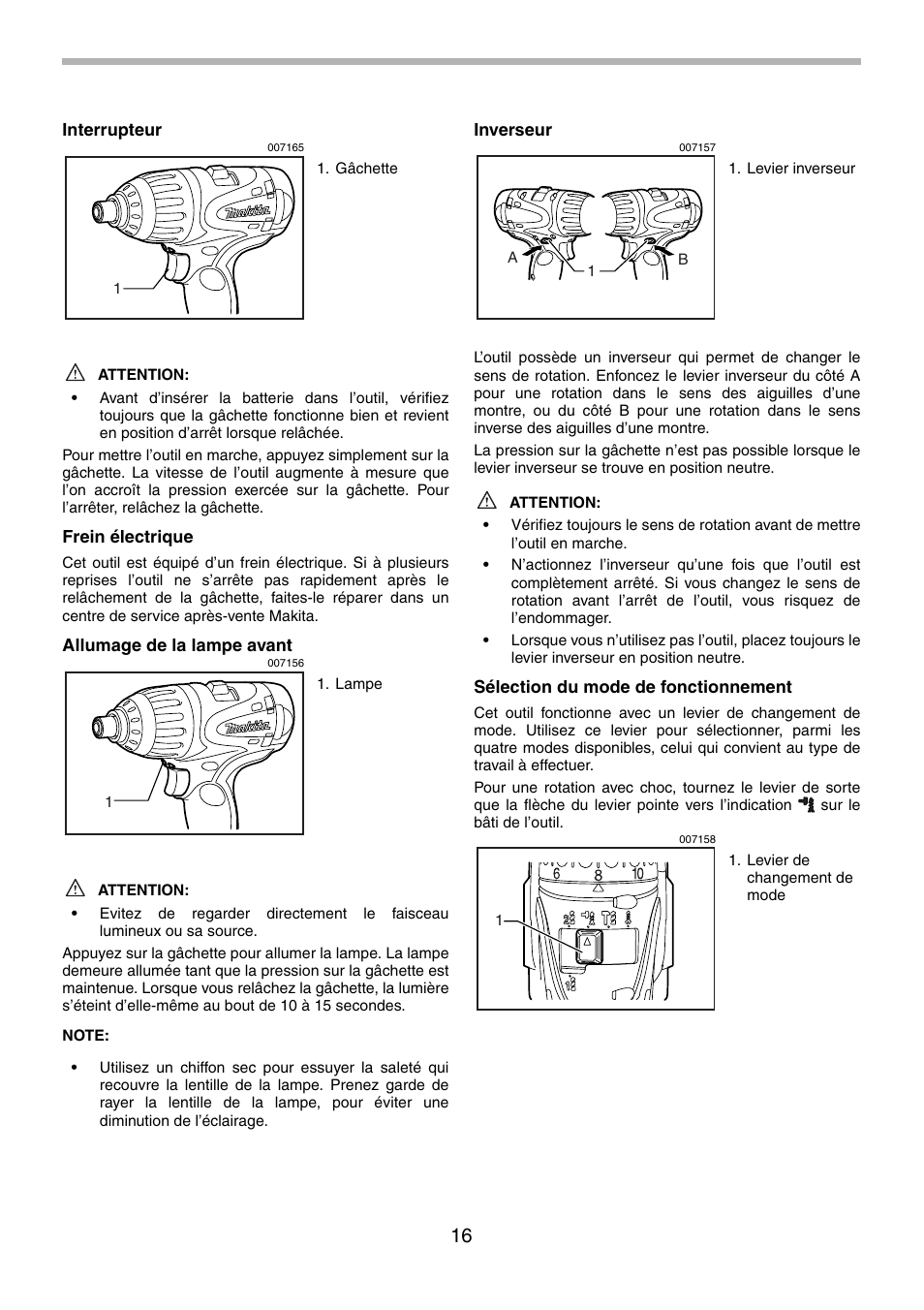 Makita BTP140 User Manual | Page 16 / 36