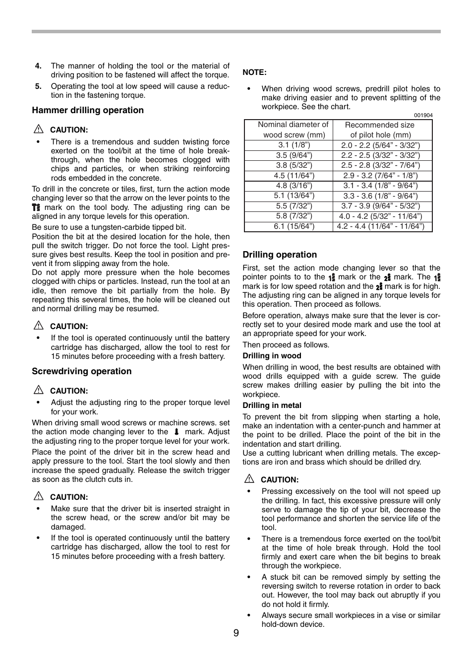 Makita BTP140 User Manual | Page 9 / 36