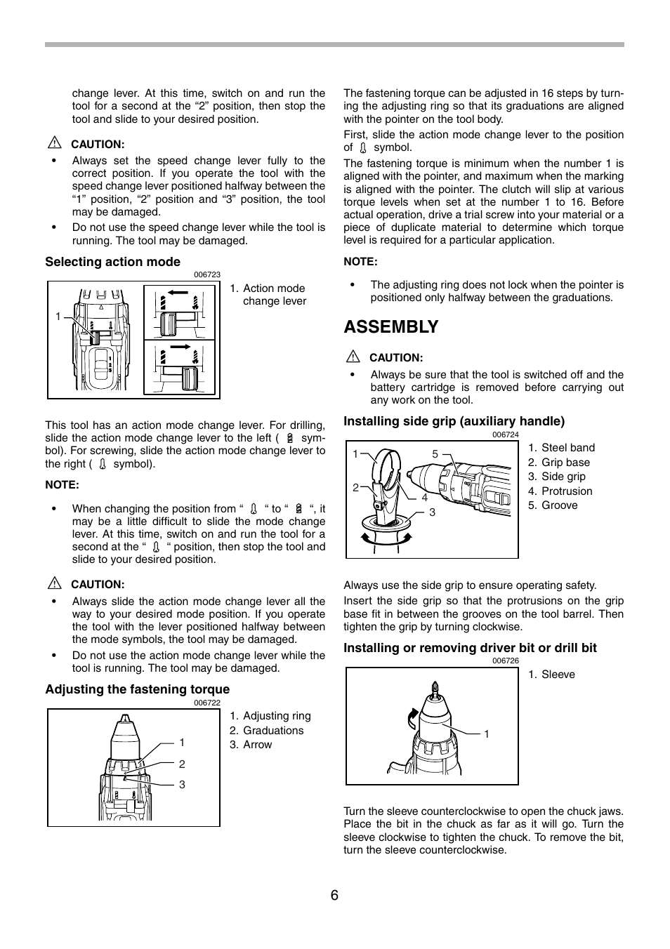 Assembly | Makita BDF451 User Manual | Page 6 / 28