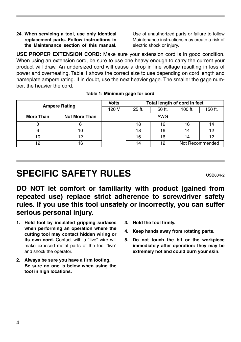 Specific safety rules | Makita 6826 User Manual | Page 4 / 16