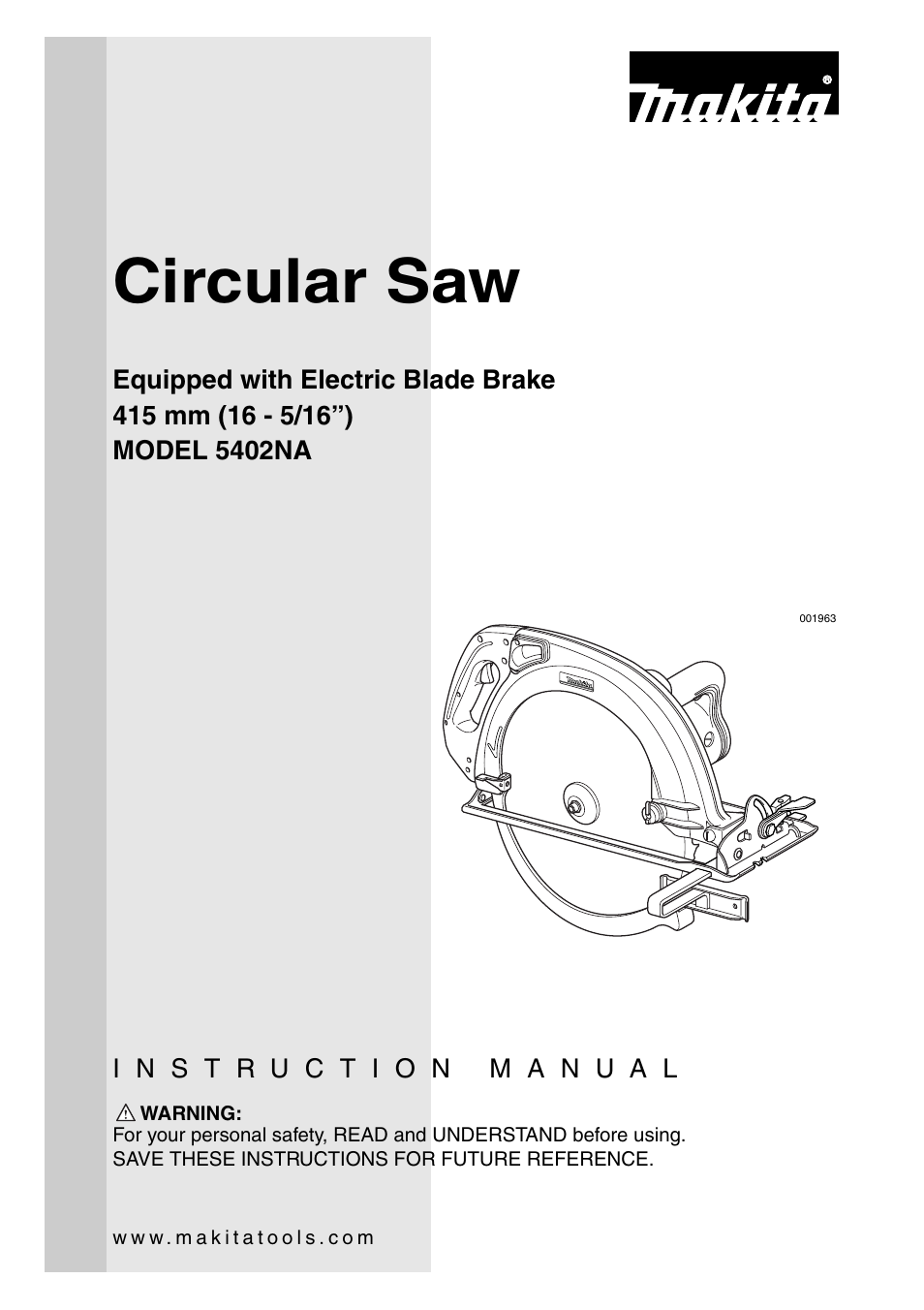 Makita 5402NA User Manual | 20 pages