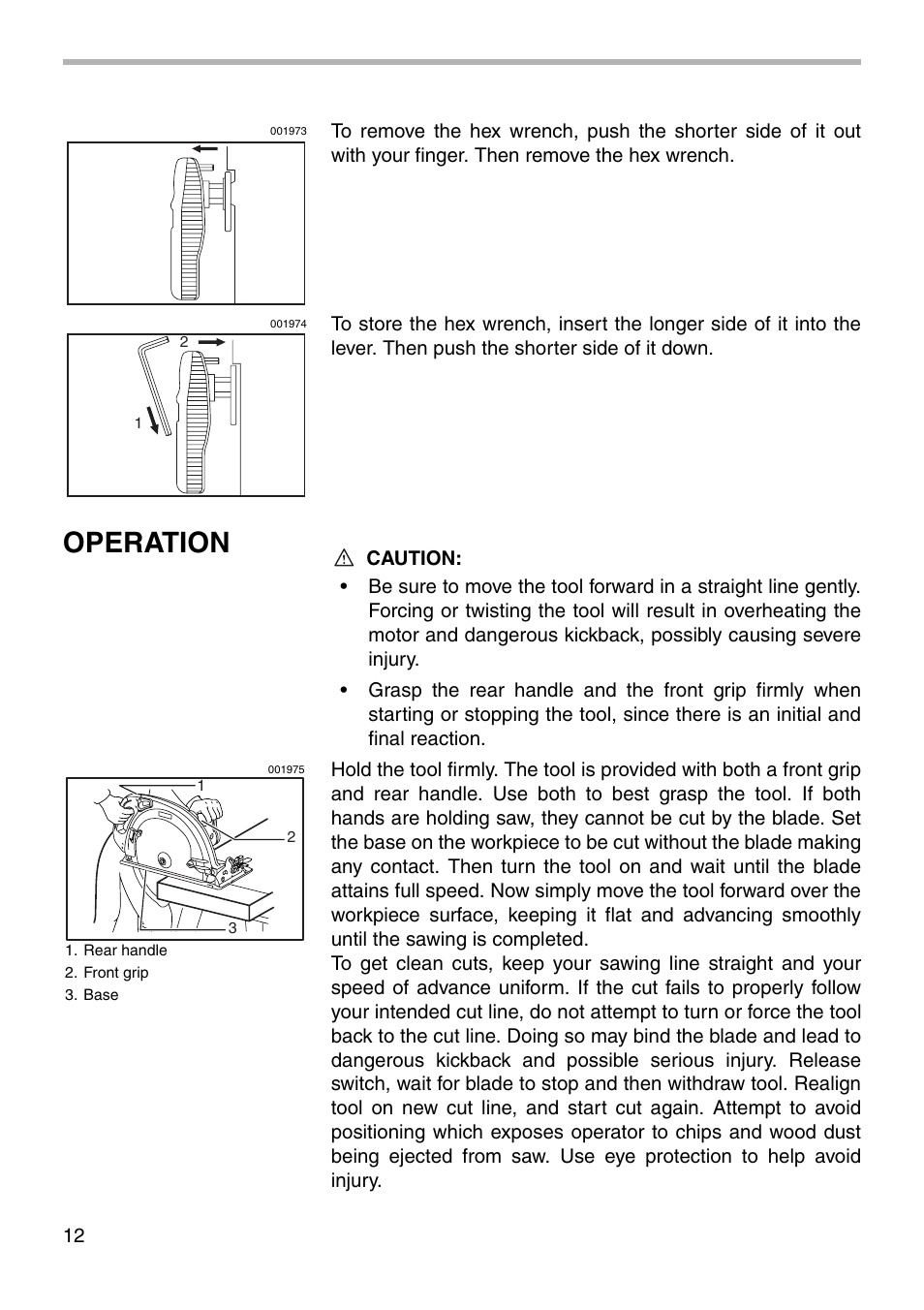 Operation | Makita 5402NA User Manual | Page 12 / 20