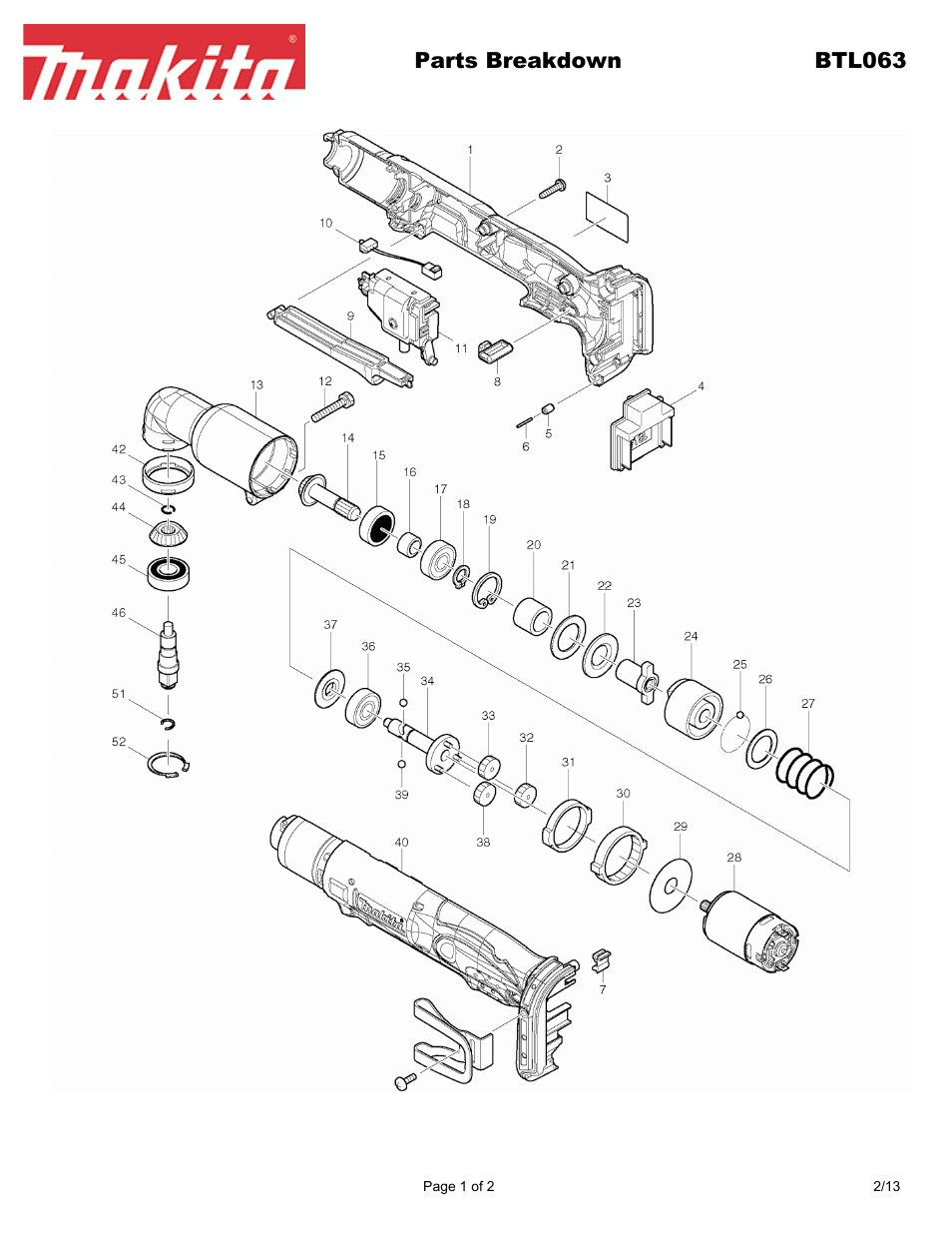 Makita BTL06 User Manual | 2 pages