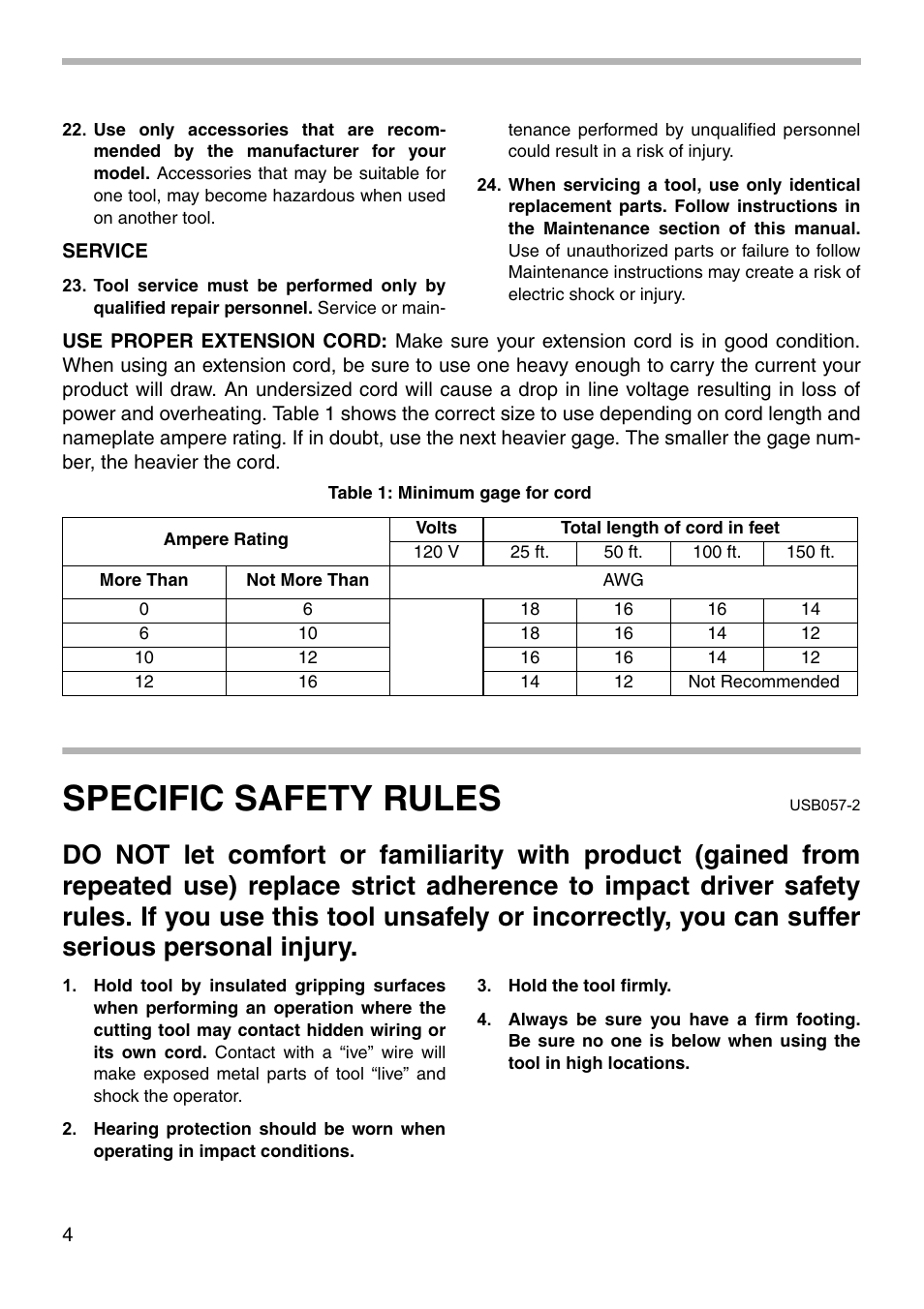 Specific safety rules | Makita 6952 User Manual | Page 4 / 16