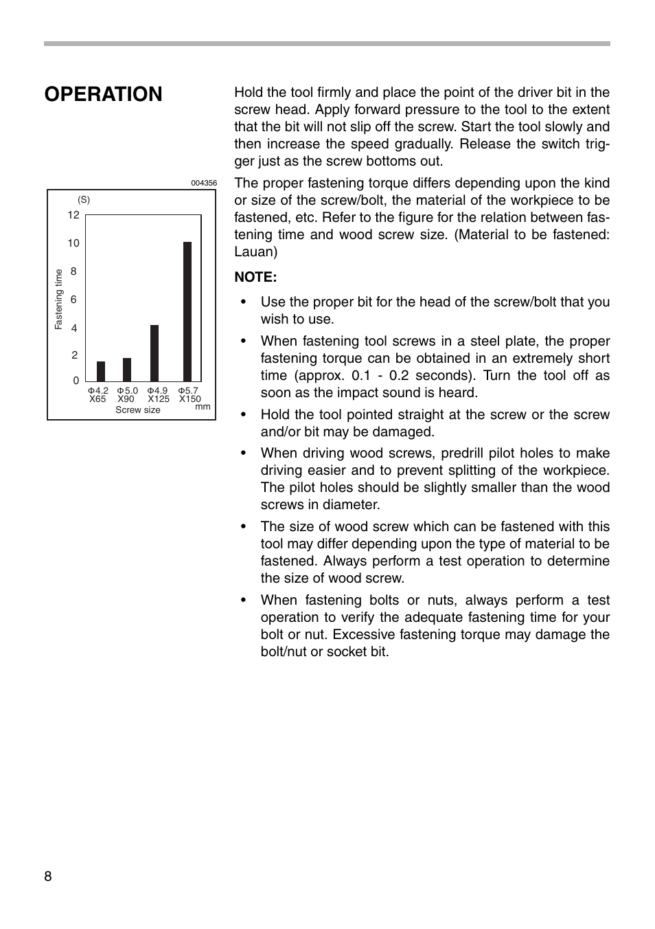 Operation | Makita 6952 User Manual | Page 8 / 16