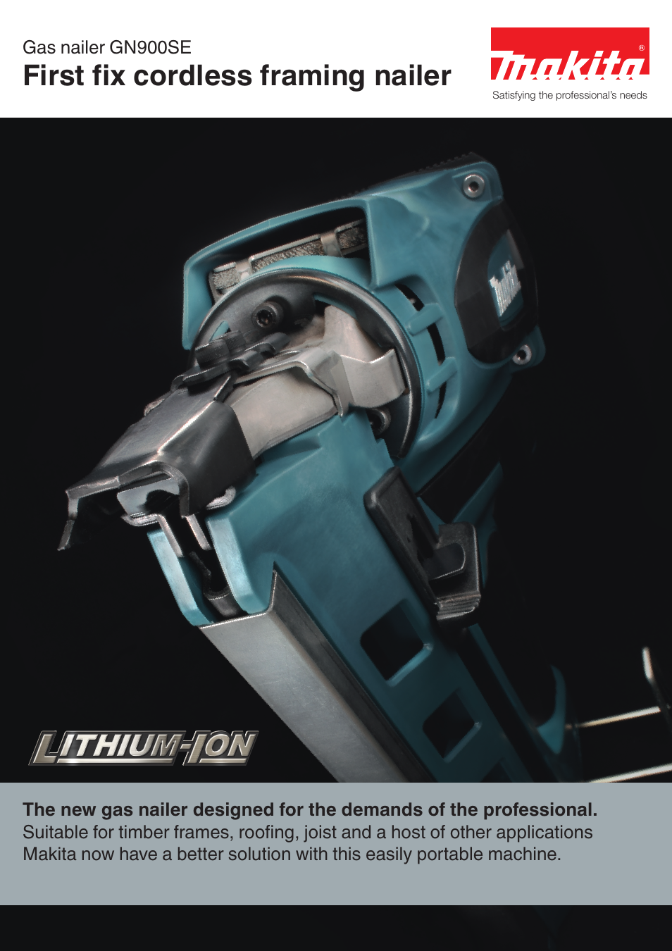 Makita Gas nailer GN900SE User Manual | 4 pages