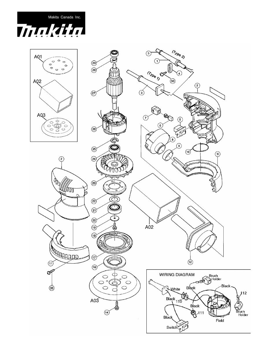 Makita BO5010 User Manual | 2 pages