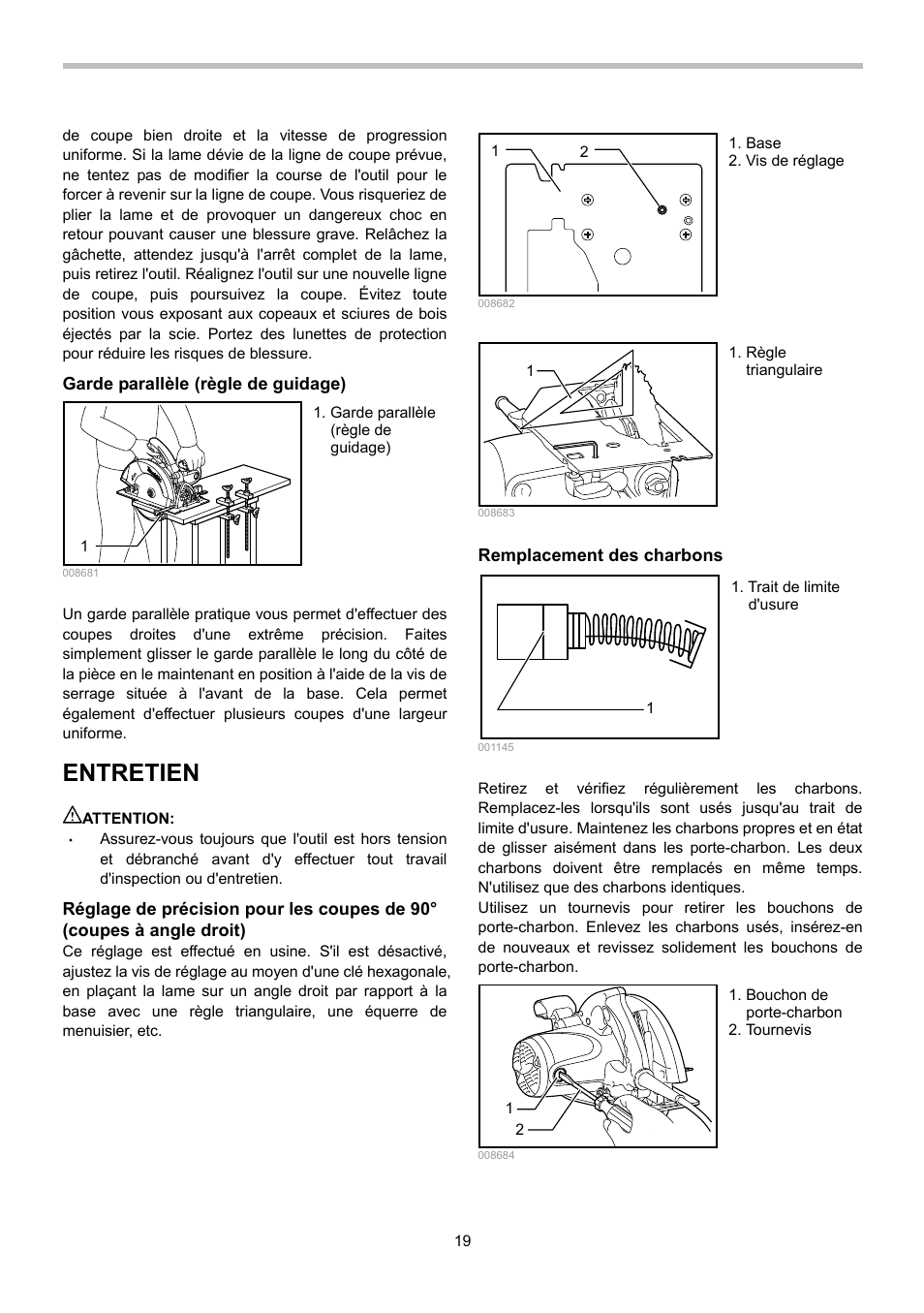 Entretien | Makita 5007NFA User Manual | Page 19 / 32