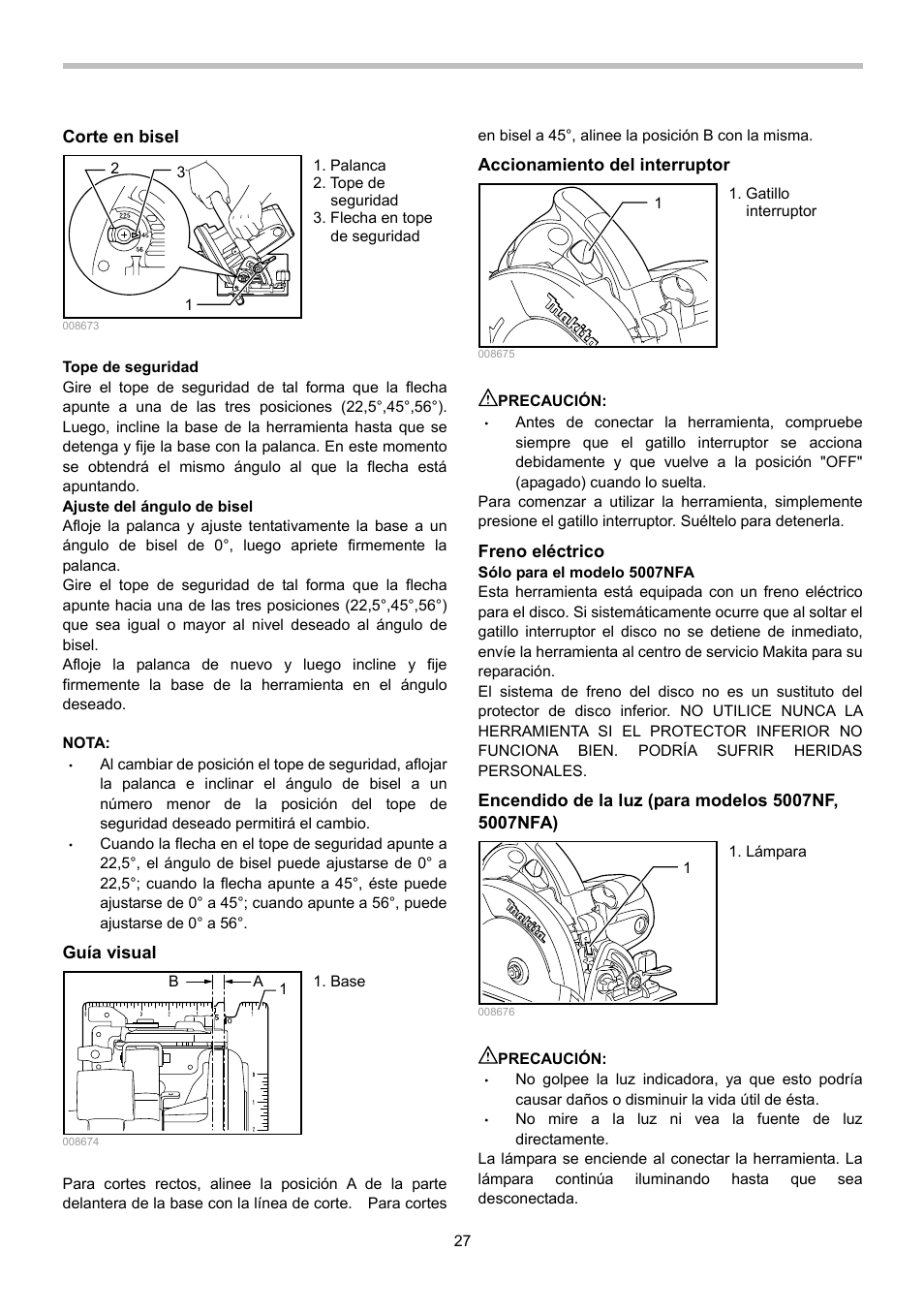 Makita 5007NFA User Manual | Page 27 / 32